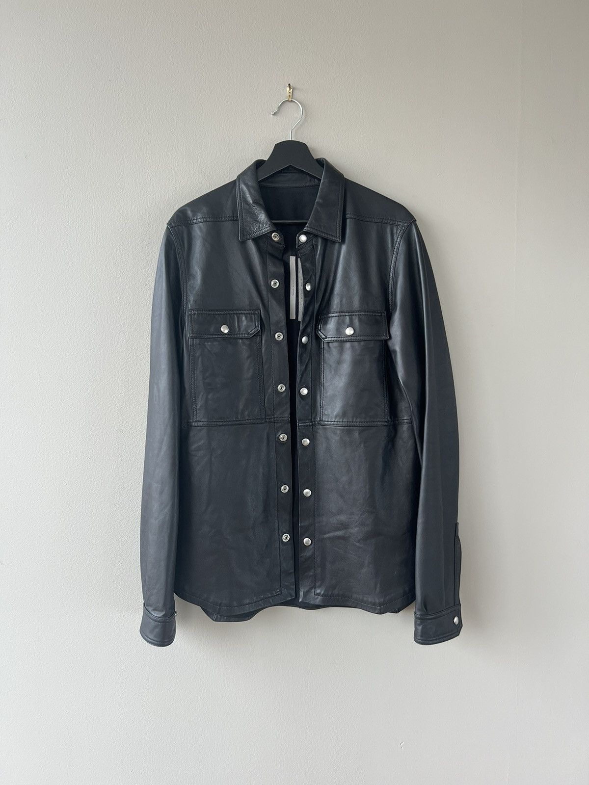 Rick Owens leather outer shirt 44 Sサイズ