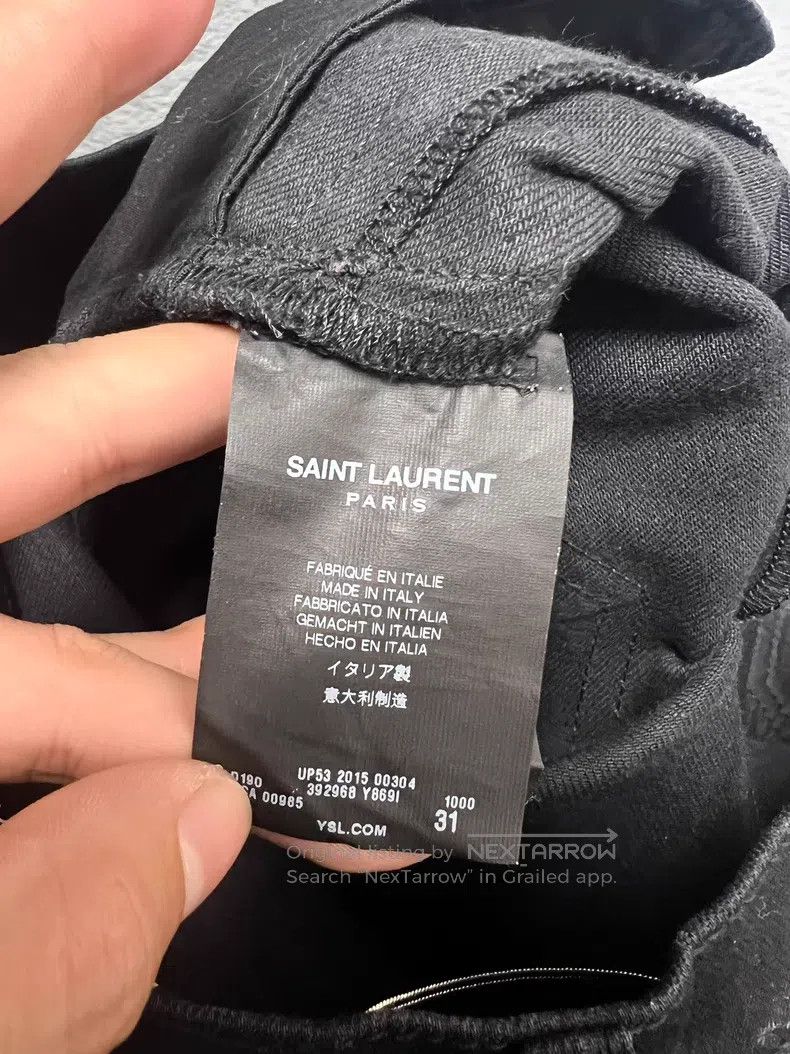 Saint Laurent Paris Saint Laurent Paris Black Five Zipper Basic Denim Pants Size US 31 - 4 Thumbnail