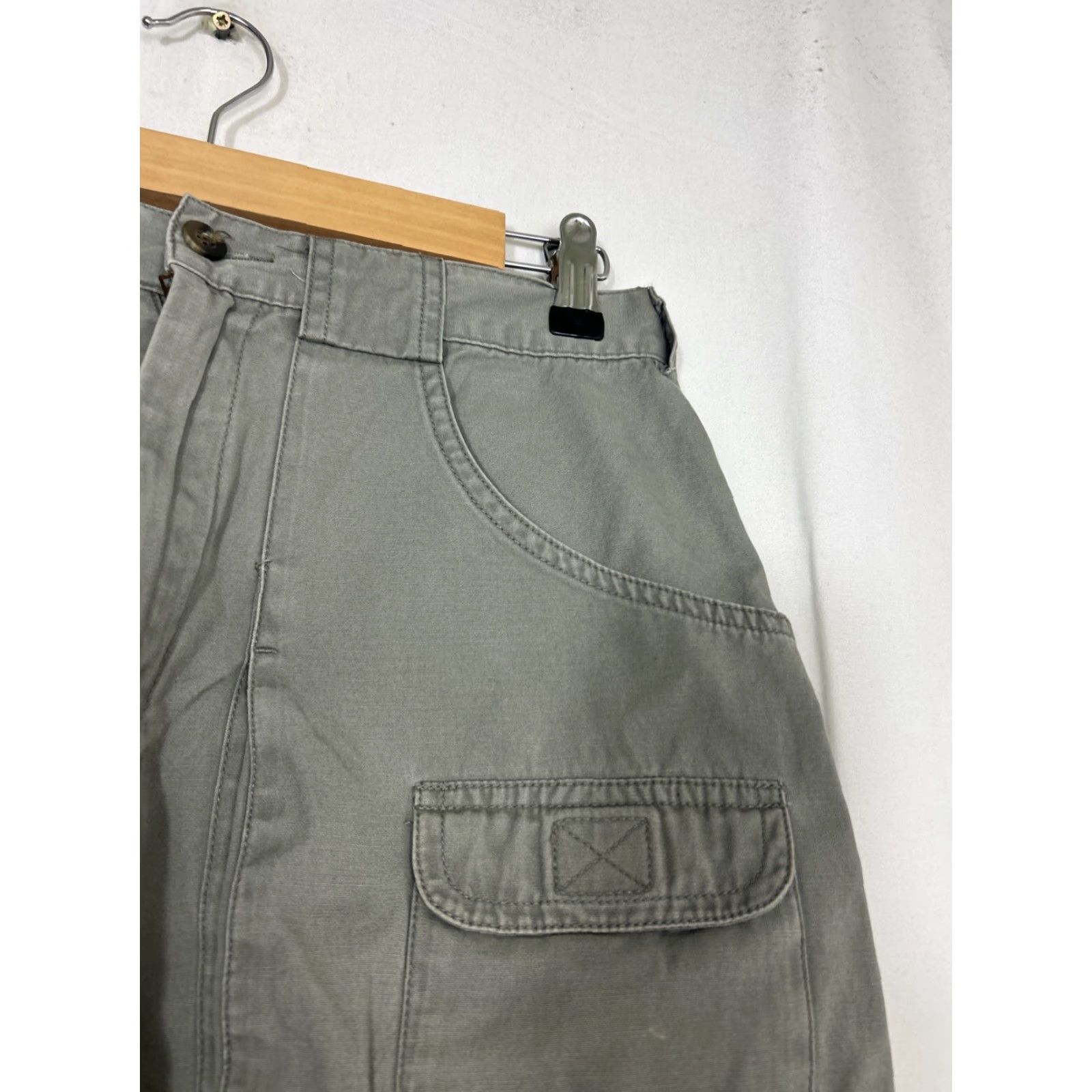 Eddie Bauer Eddie Bauer Womens Cargo Short Hiking Cotton Army Green 29x7 Size 10 Regular Womens Size 32" / US 10 / IT 46 - 6 Thumbnail