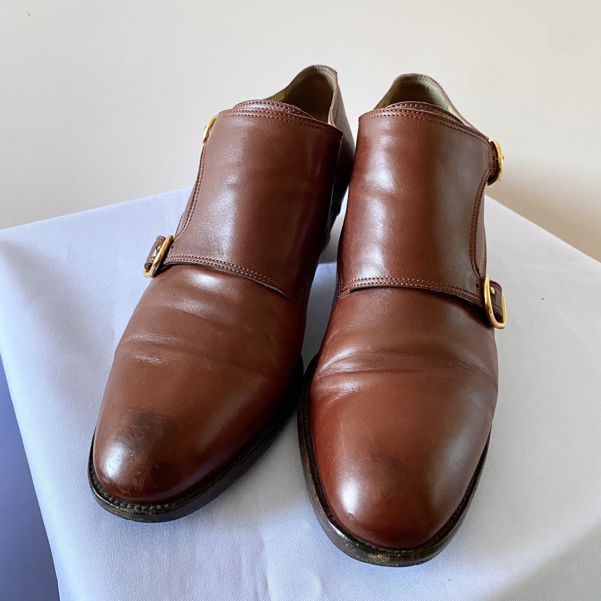Hermes Vintage Hermes Leather Double Belt Heels Boots Archive Size US 7.5 / IT 37.5 - 3 Thumbnail