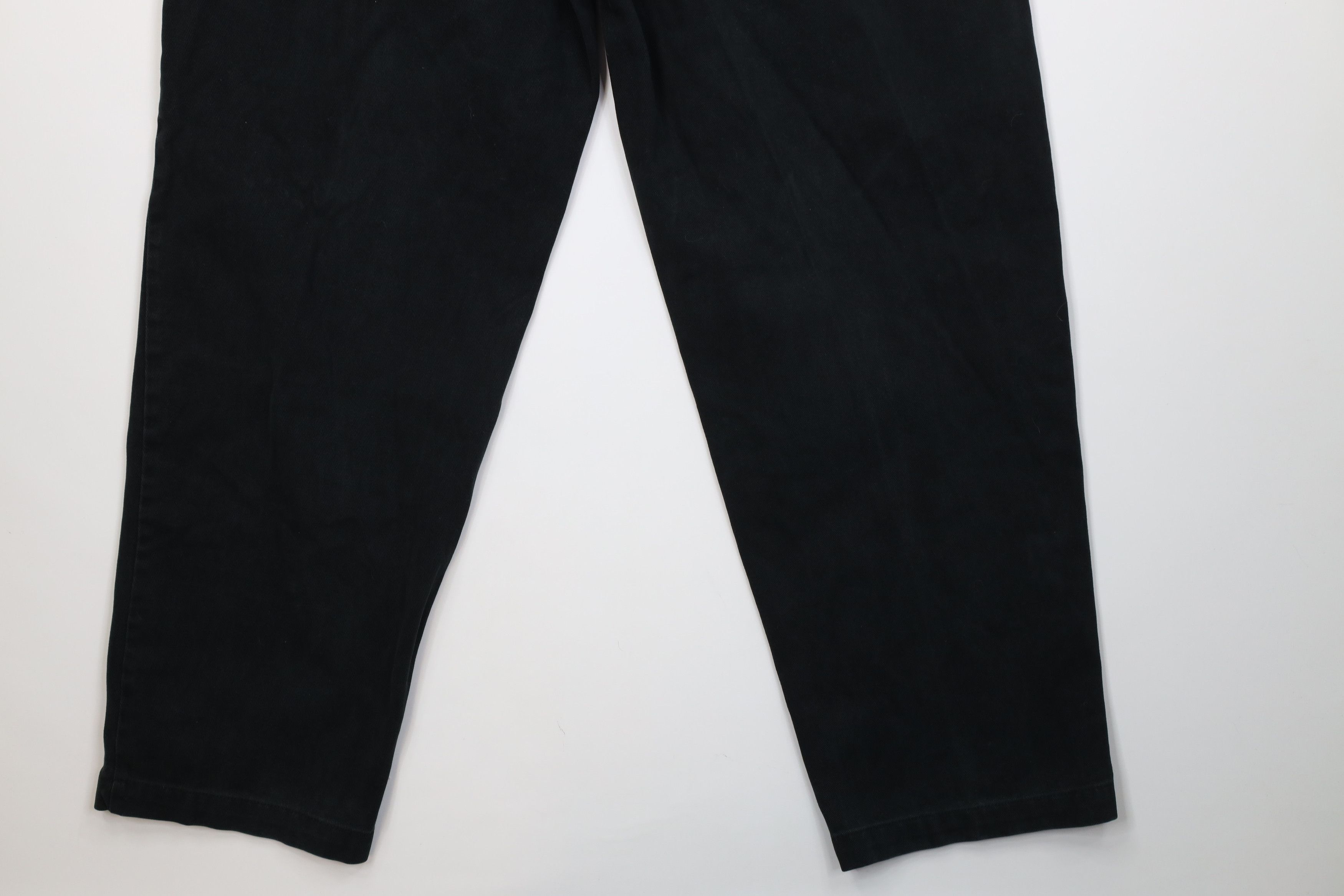 Vintage Vintage 90s Streetwear Wide Leg Twill Pants Trousers Black Size US 38 / EU 54 - 13 Thumbnail