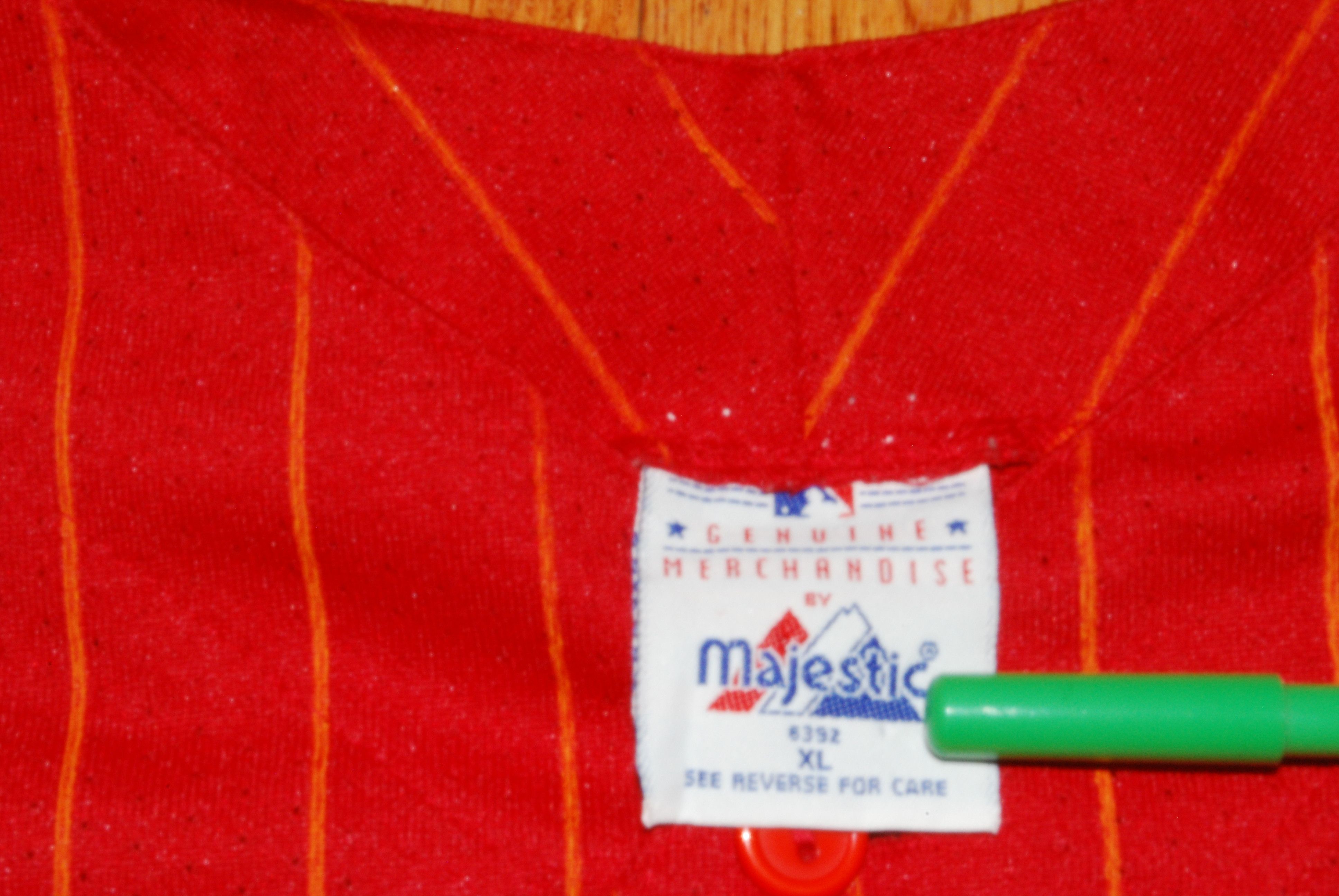 Majestic Vintage 90s Majestic Atlanta Braves Red Pinstripe MLB Jersey Size US XL / EU 56 / 4 - 6 Thumbnail