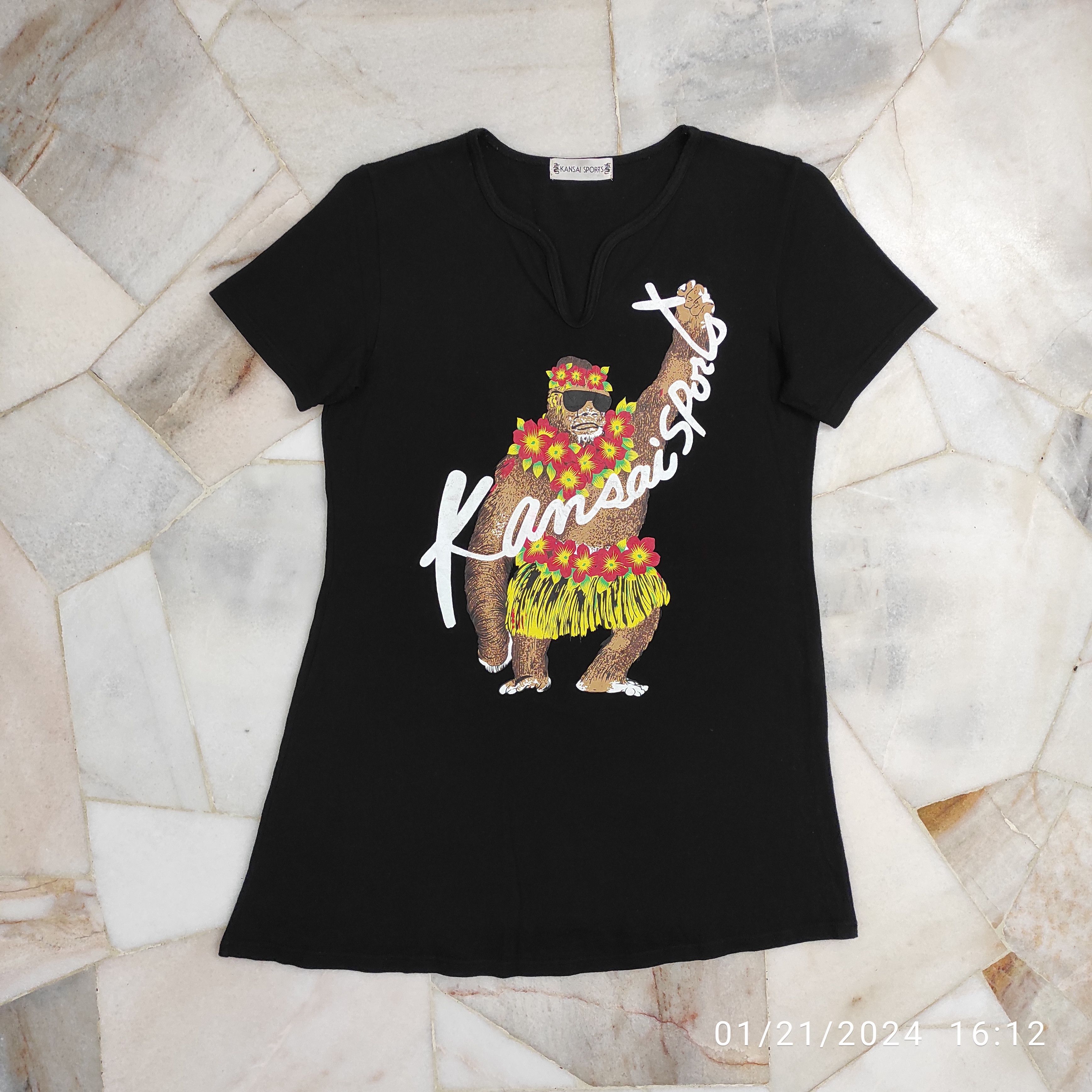 Kansai Yamamoto Archive 90's KANSAI SPORTS OVP short sleeve dress T shirt Size L / US 10 / IT 46 - 8 Thumbnail