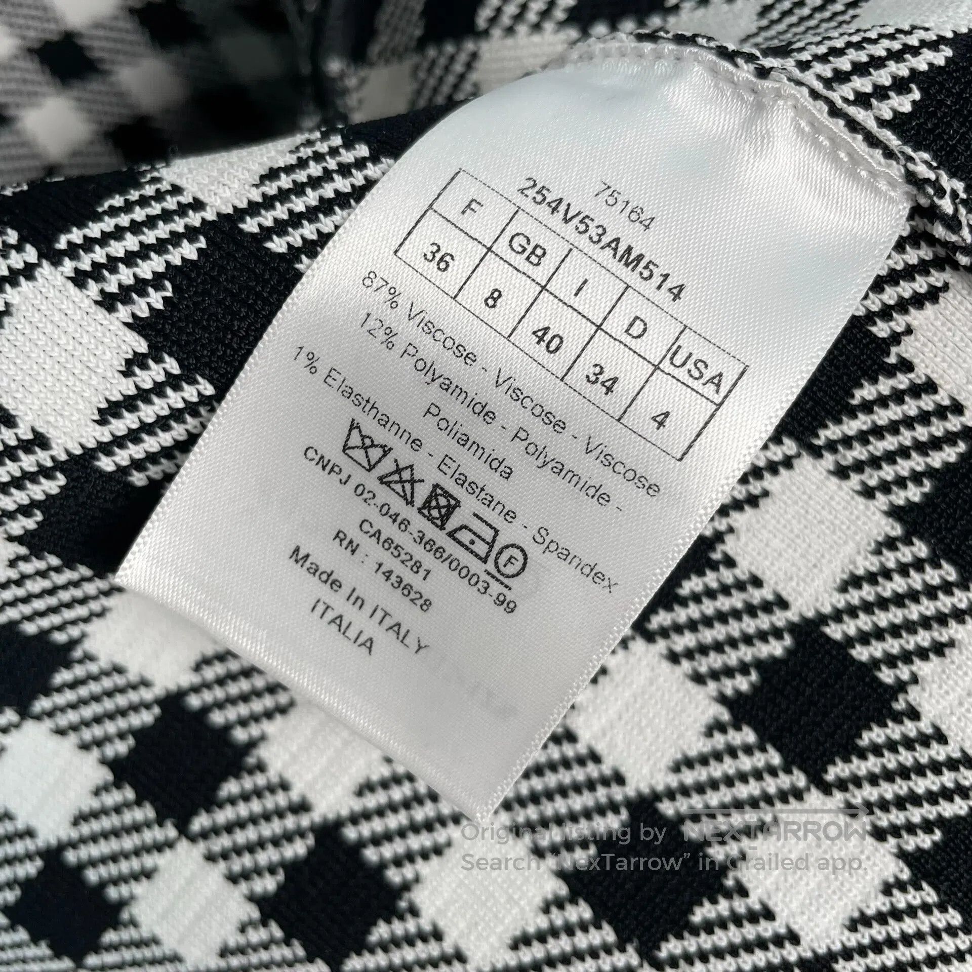 Dior Dior Black and White Houndstooth Pocket Knit Jacket| Size XS / US 0-2 / IT 36-38 - 7 Thumbnail