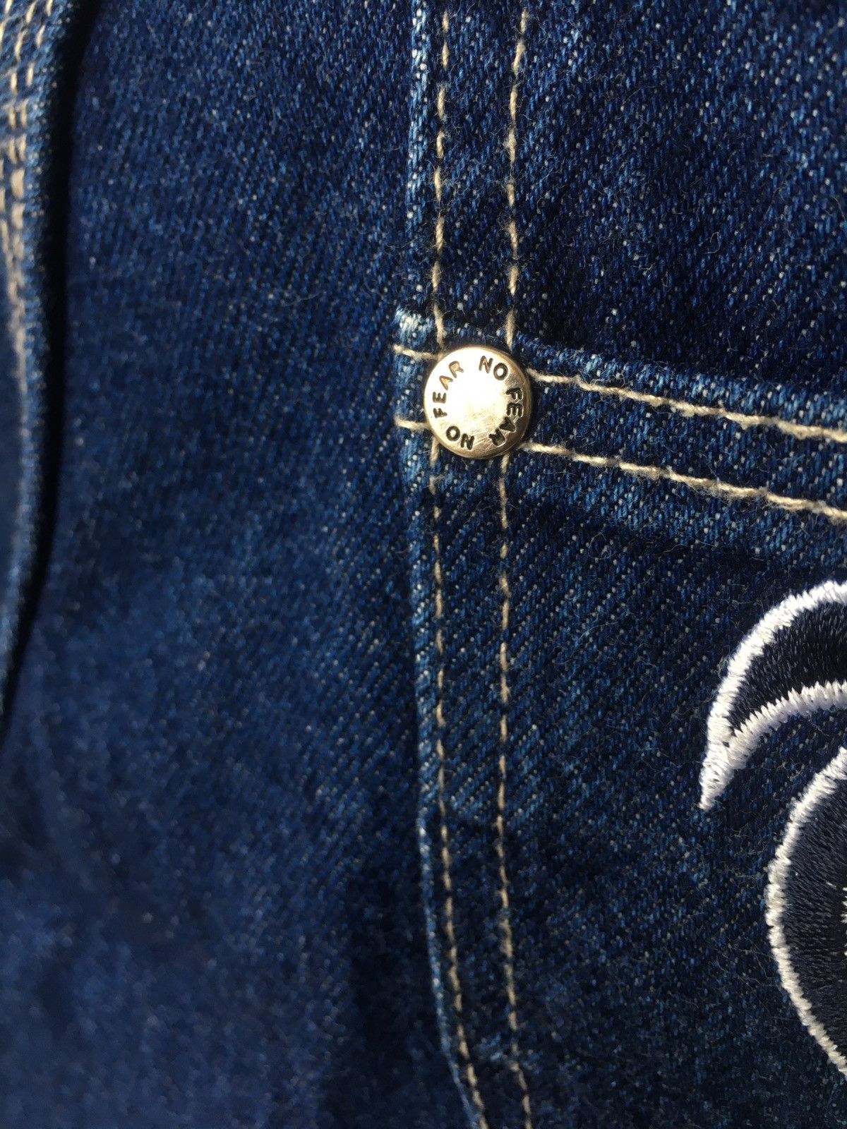No Fear No Fear Worker Denim Embroidered Size US 28 / EU 44 - 6 Thumbnail
