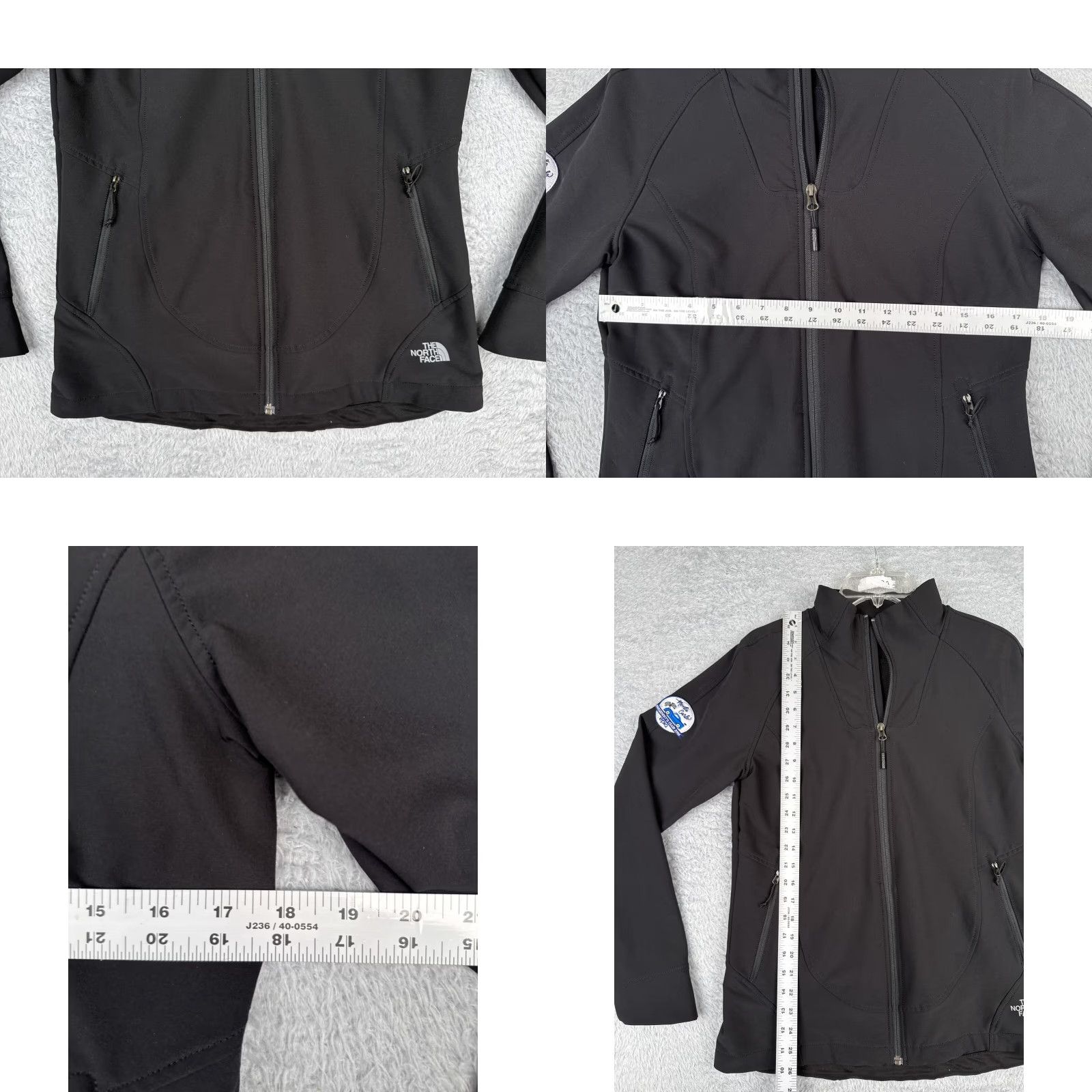 The North Face The North Face Jacket Women Medium Black Polyester Soft Shell Full Zip Mock Neck Size M / US 6-8 / IT 42-44 - 8 Thumbnail