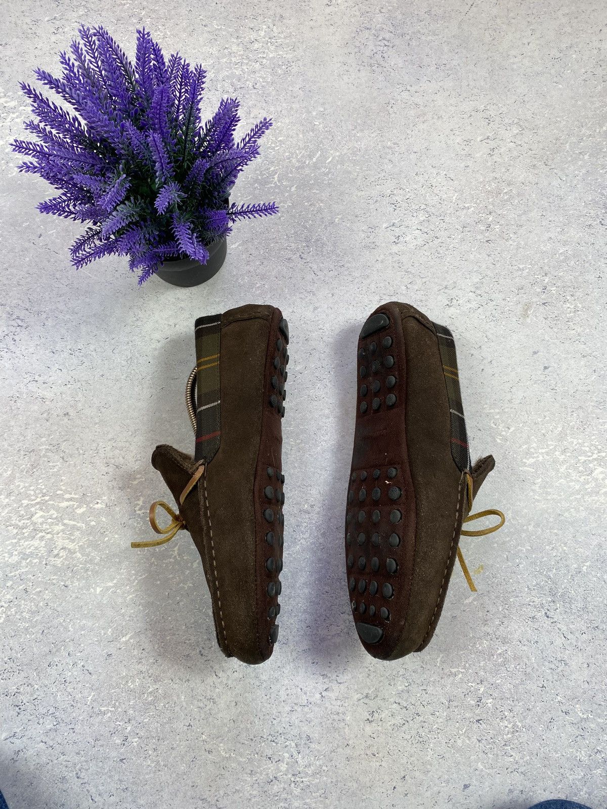 Barbour Barbour men’s Brown Suede Loafers with fur Size US 8 Size US 8 / EU 41 - 3 Thumbnail