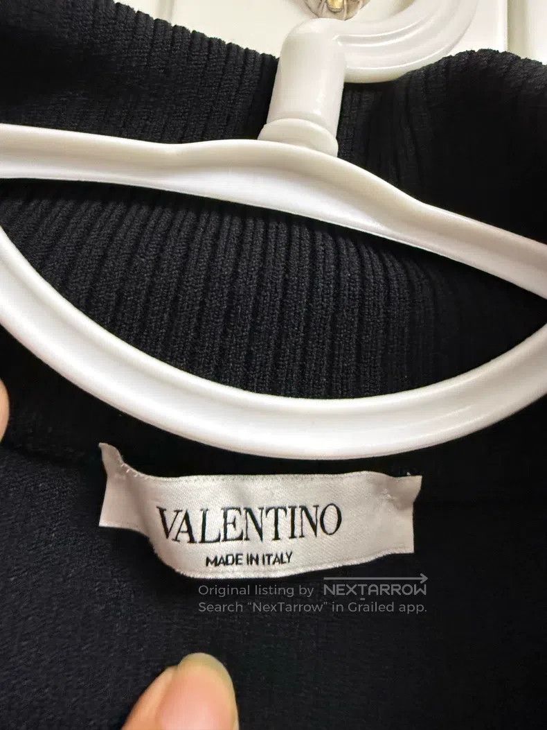 Valentino Valentino Black panelled knit zip jacket Size L / US 10 / IT 46 - 3 Thumbnail