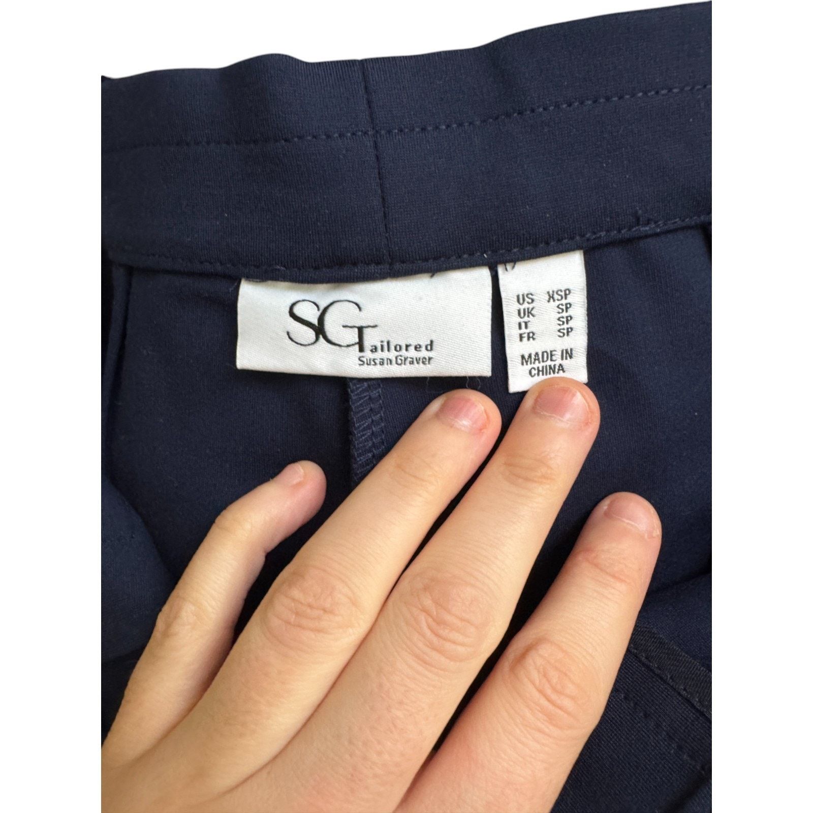 Other Susan Graver Smart Ponte Slim Leg Trouser Navy X-Small P Size 24" / US 00 / IT 34 - 11 Thumbnail
