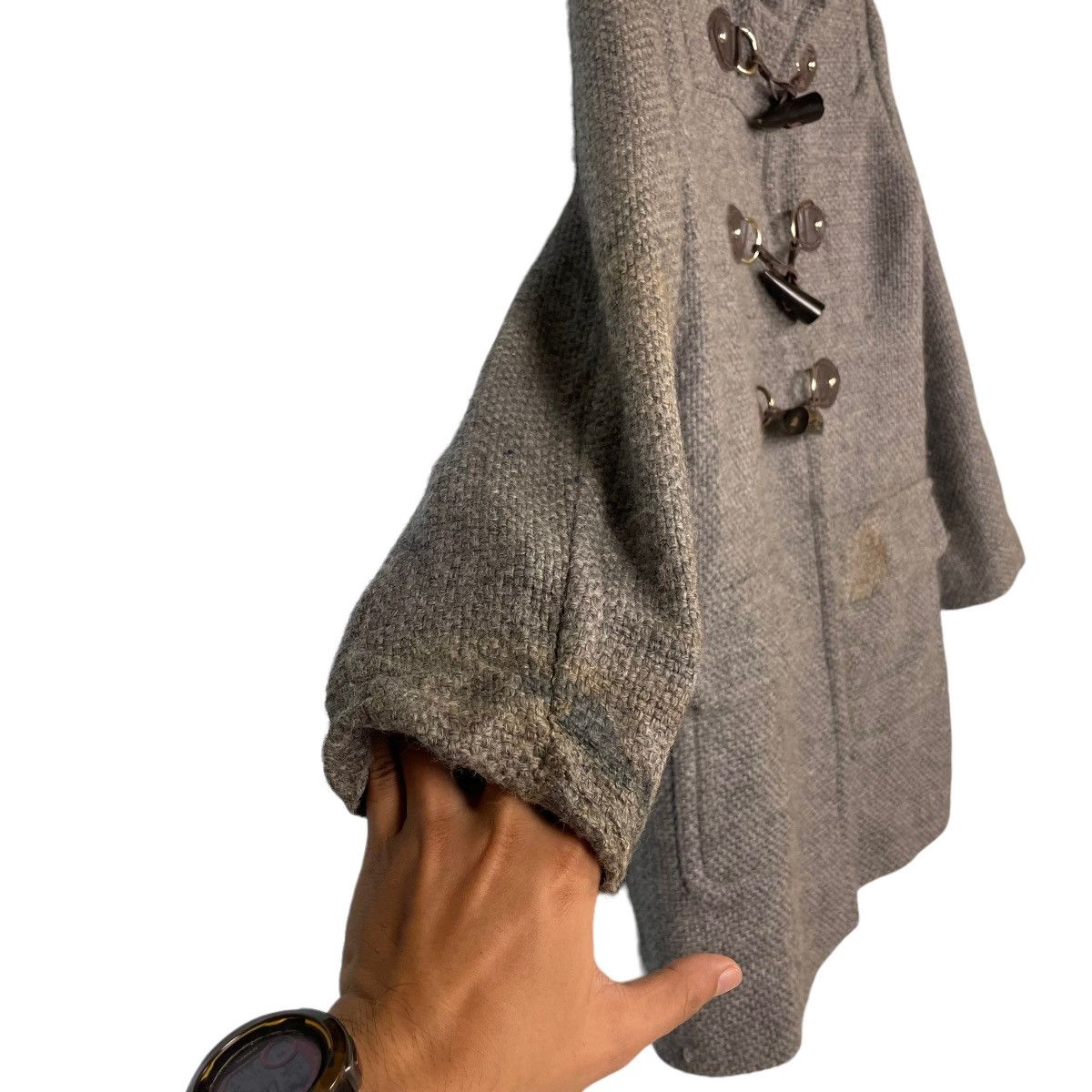 Yohji Yamamoto Ined By Yohji Yamamoto Wool Duffle Coat Size US S / EU 44-46 / 1 - 7 Thumbnail