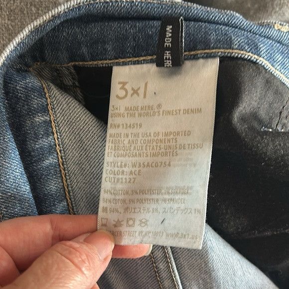 3x1 🎀 3x1 New York straight raw hem jeans 27 euc lightweight Size 27" / US 4 / IT 40 - 9 Thumbnail