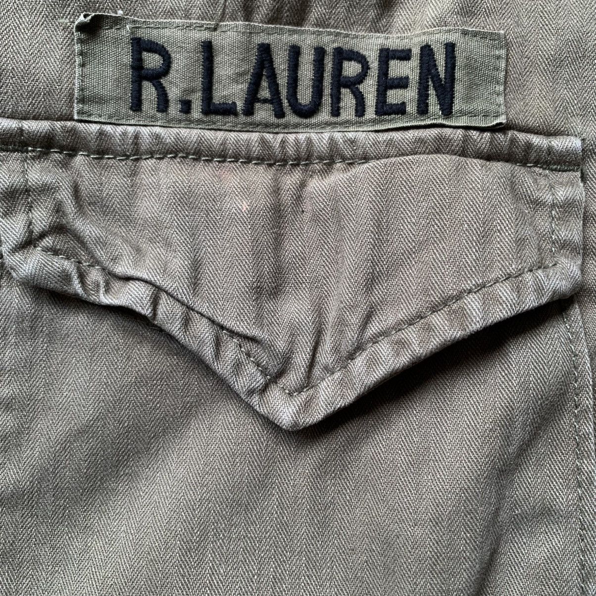 RRL Ralph Lauren olive green hbt military field jacket embroidered patches. Size US M / EU 48-50 / 2 - 5 Thumbnail