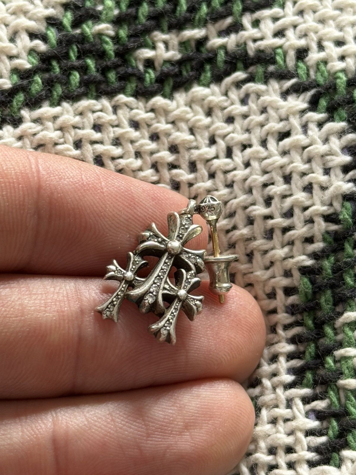 Chrome Hearts Chrome Hearts VVS Diamonds Triple Cross Earring Size ONE SIZE - 13 Thumbnail