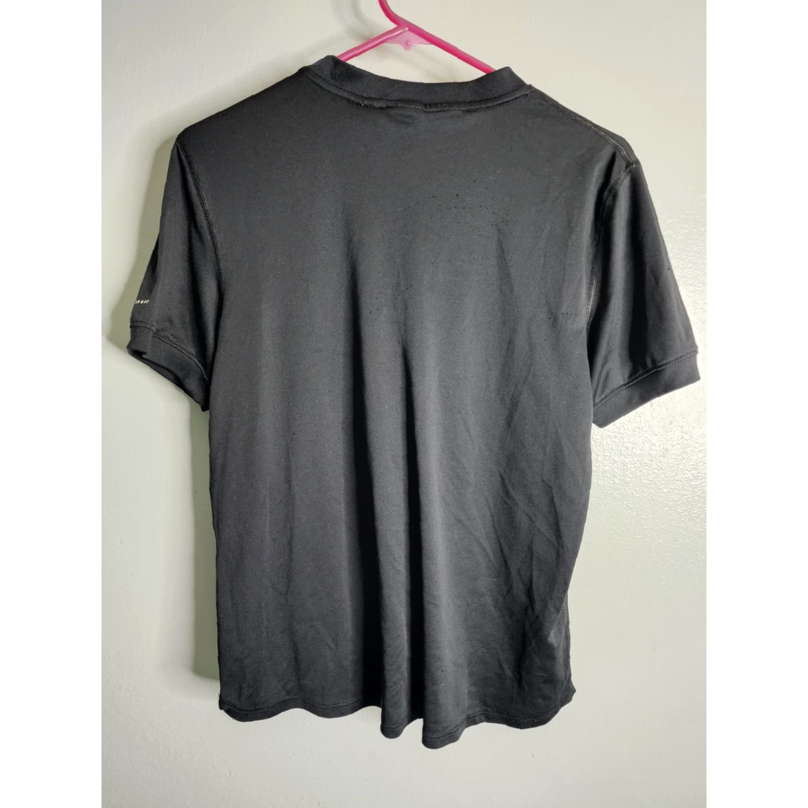 Nike VINTAGE Nike Dri-Fit Shirt Womens Large Black USA Distressed Size L / US 10 / IT 46 - 2 Thumbnail
