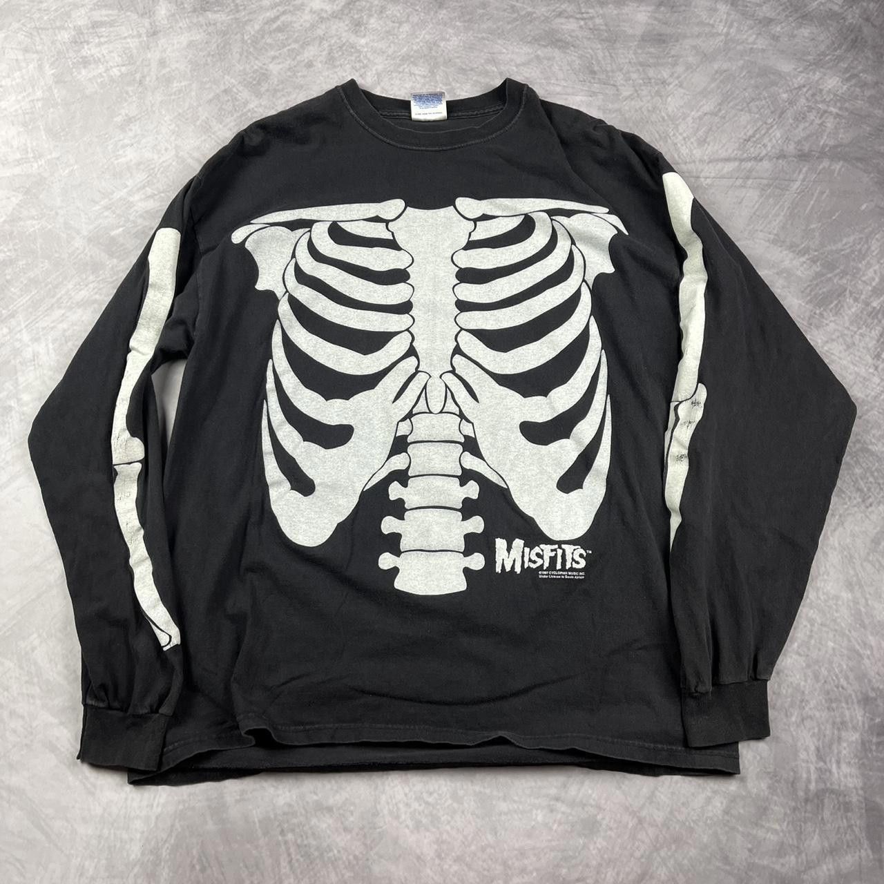 Hanes Y2K Misfits skeleton long sleeve Size US XL / EU 56 / 4 - 1 Thumbnail