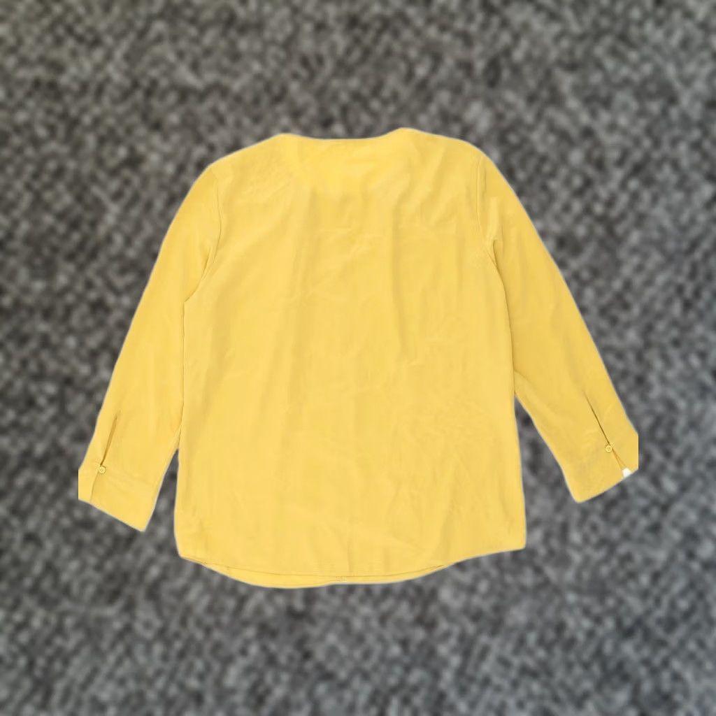 Vintage VINTAGE Yellow Blouse Womens Long Sleeve UK 14 Medium Polyester VR14 Size M / US 6-8 / IT 42-44 - 1 Thumbnail