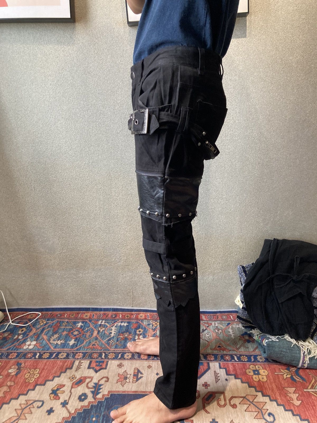 Sex Pot ReVeNGe Sex Revenge Revenge Bondage Punk Pants patchwork Leather Size US 30 / EU 46 - 6 Thumbnail