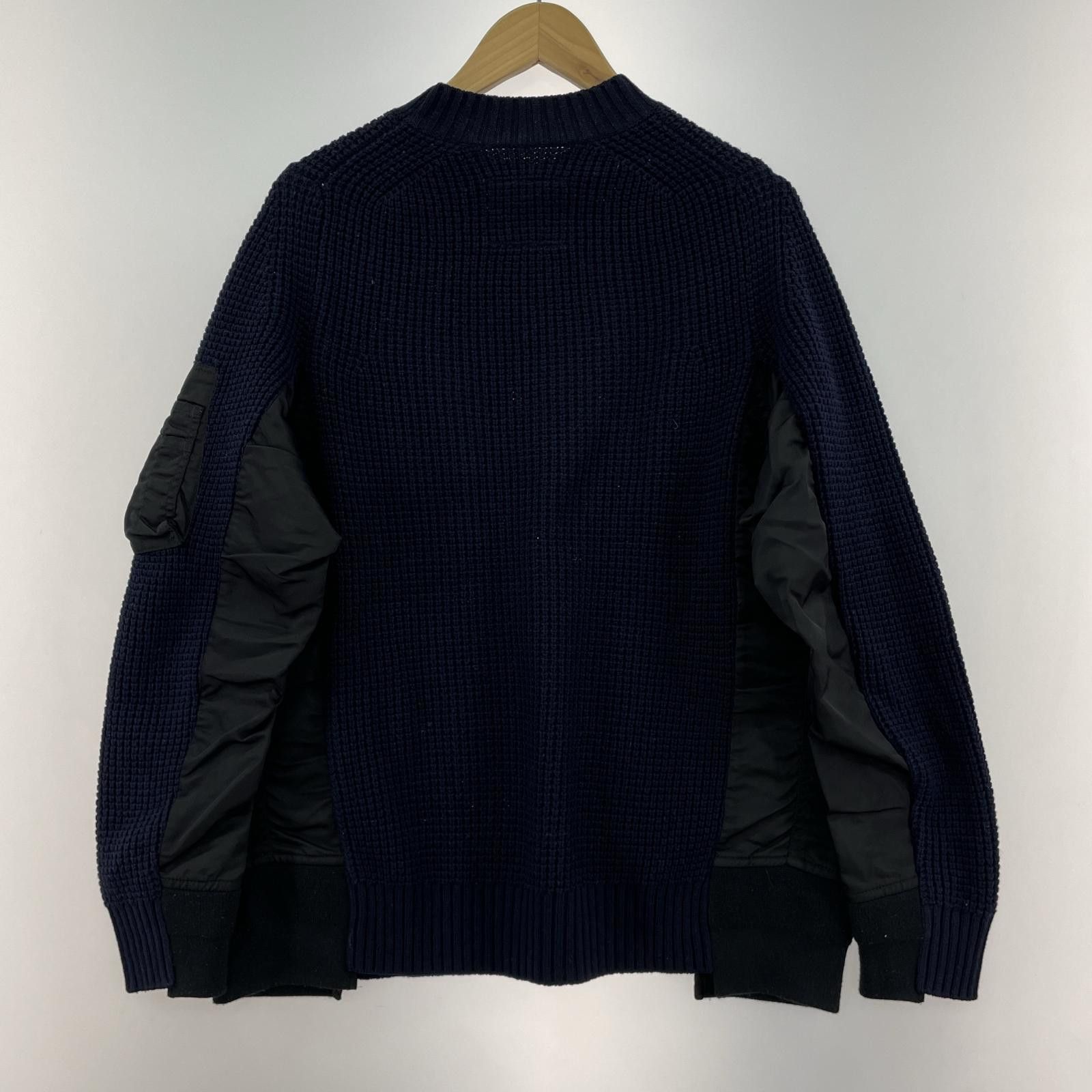 sacai MA-1 X Wool Knit Pullover