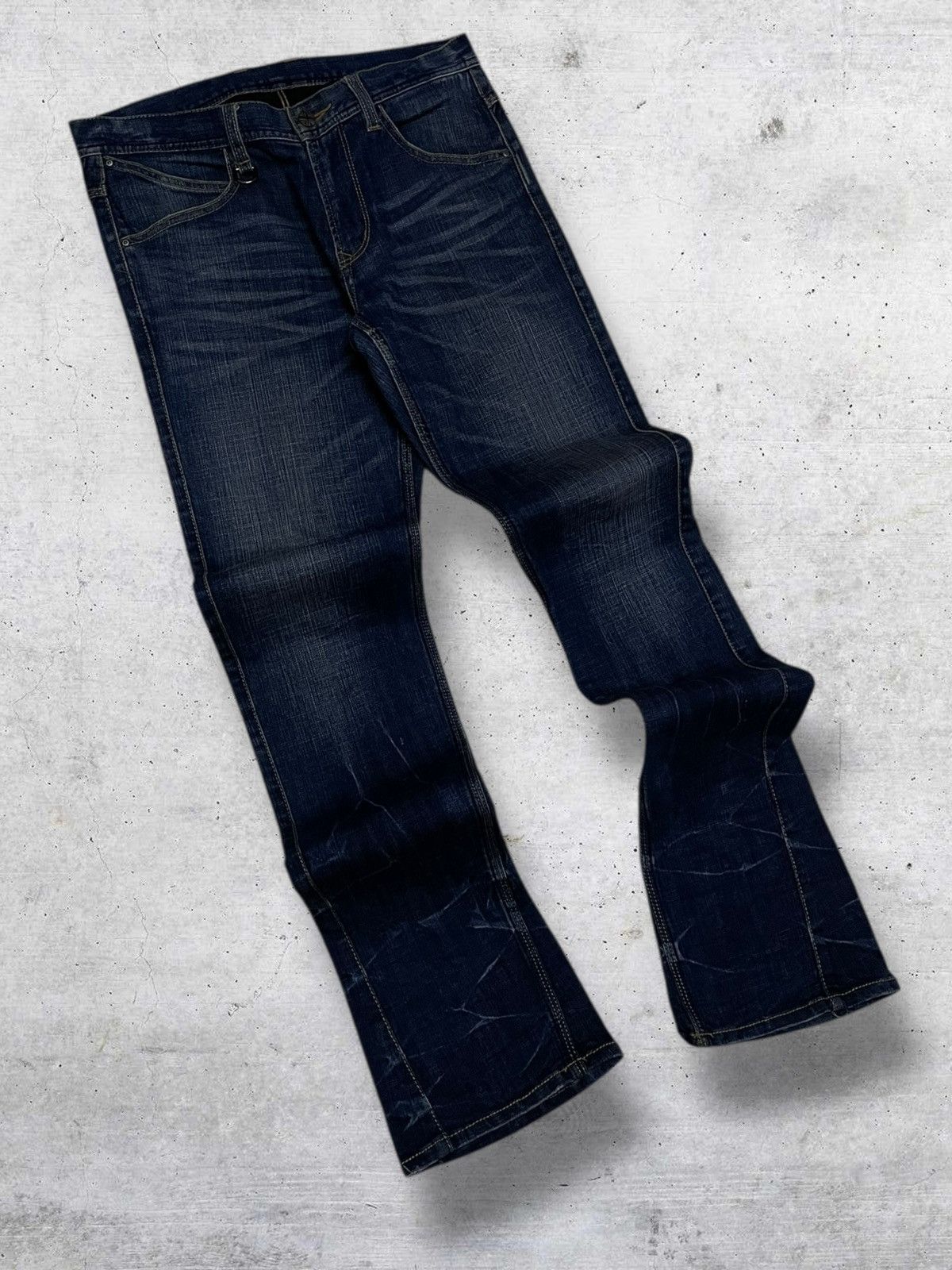 Tornado Mart VINTAGE HIDEWAYS NICOLE 90S JAPAN DESIGNER FLARED CUT DENIM Size US 30 / EU 46 - 2 Thumbnail