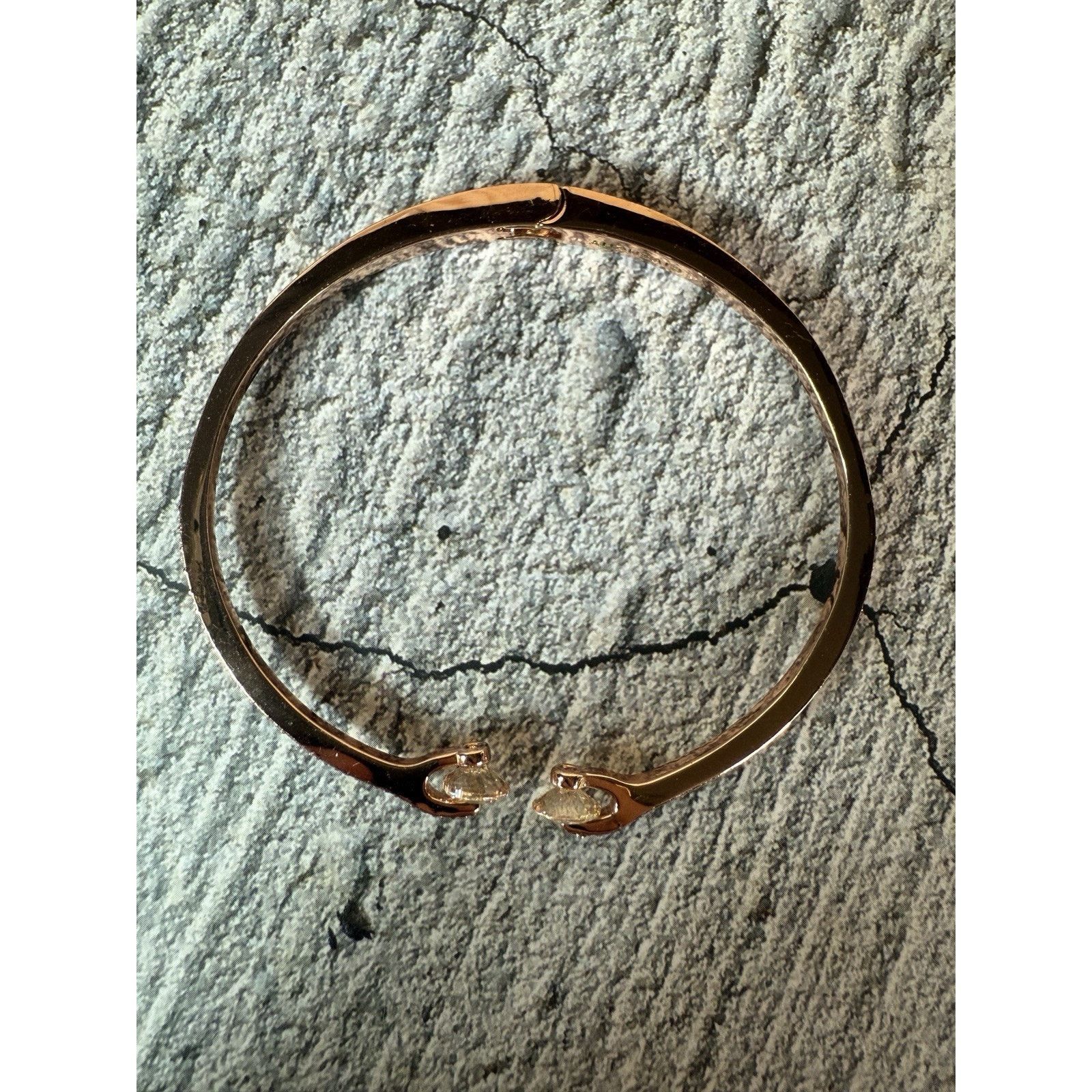 Givenchy Givenchy Rose Gold Floating Stone Cuff Hinge Bracelet 7-8" Size ONE SIZE - 8 Thumbnail