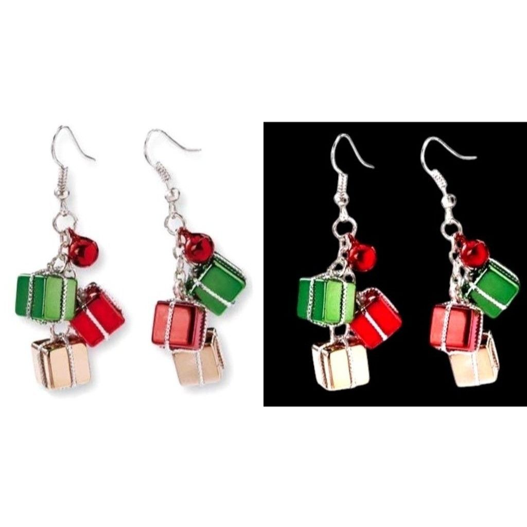 Handmade Christmas Gift Earrings Dangle Hooks New Festive Presents Ho Size ONE SIZE - 5 Thumbnail