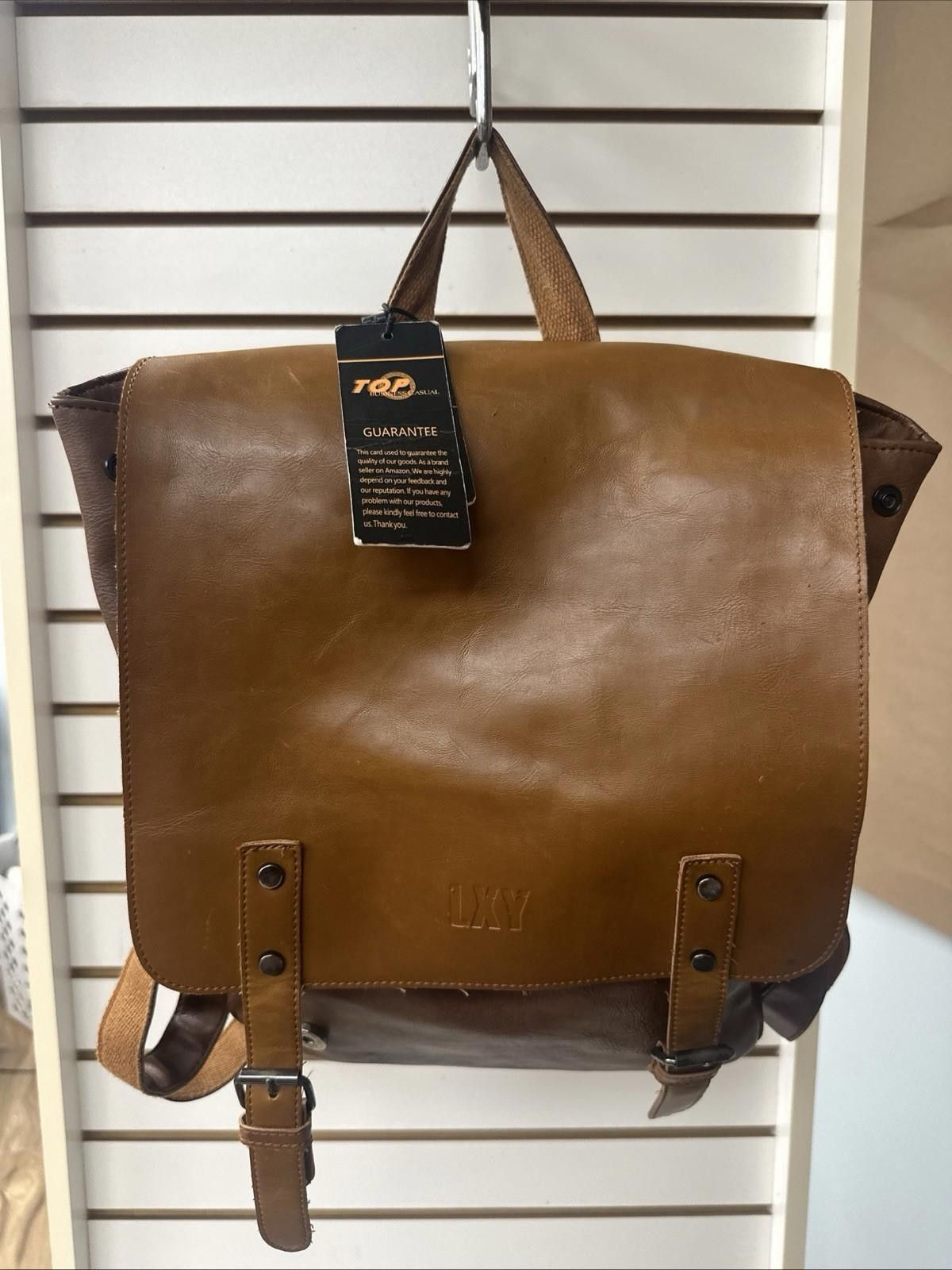 Other LXY Vegan Leather Laptop Backpack Book Bag Adjustable Straps Size ONE SIZE - 1 Thumbnail
