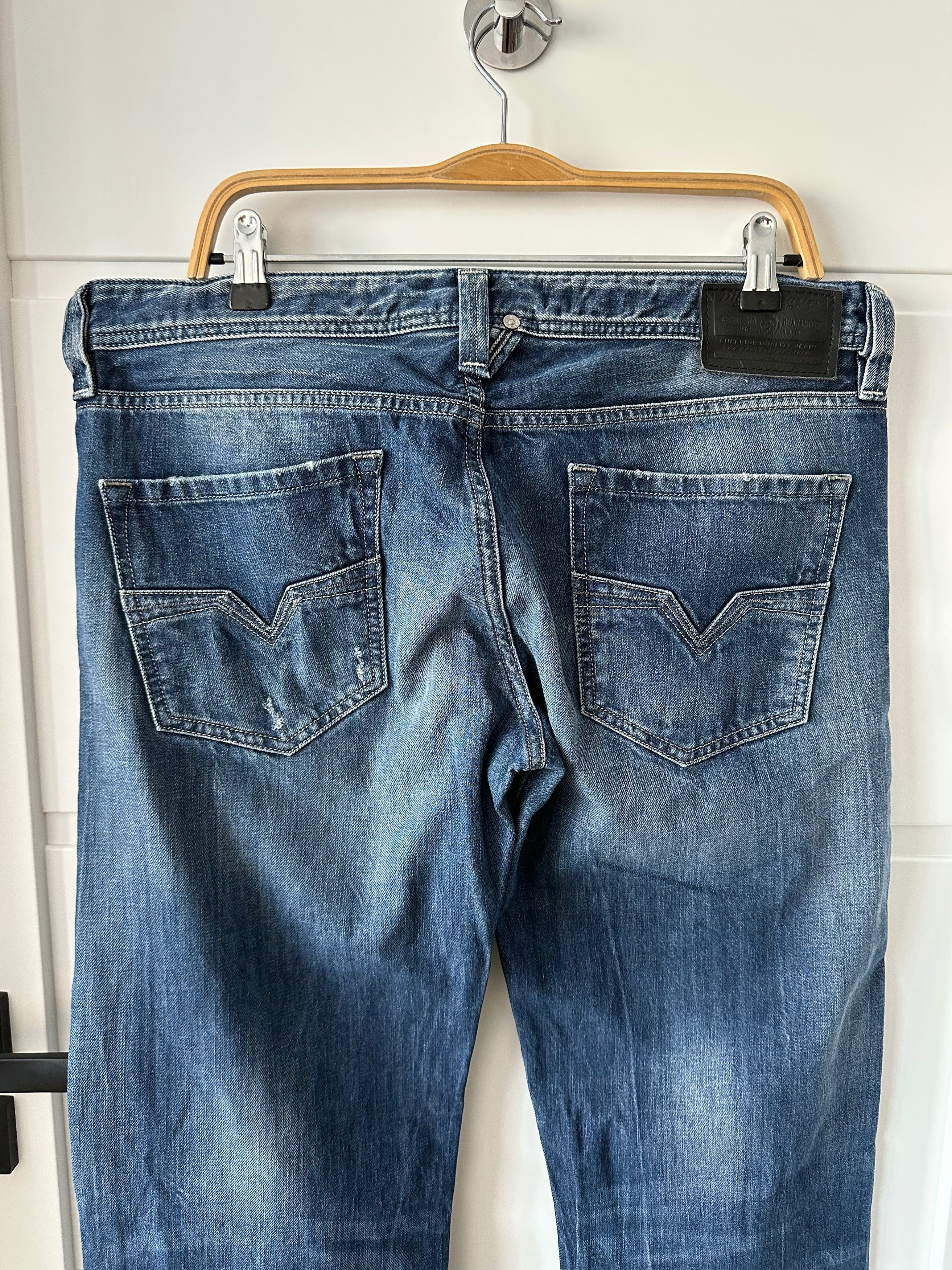 Diesel DIESEL Larkee washed blue denim regular straight pants Size US 35 - 9 Thumbnail