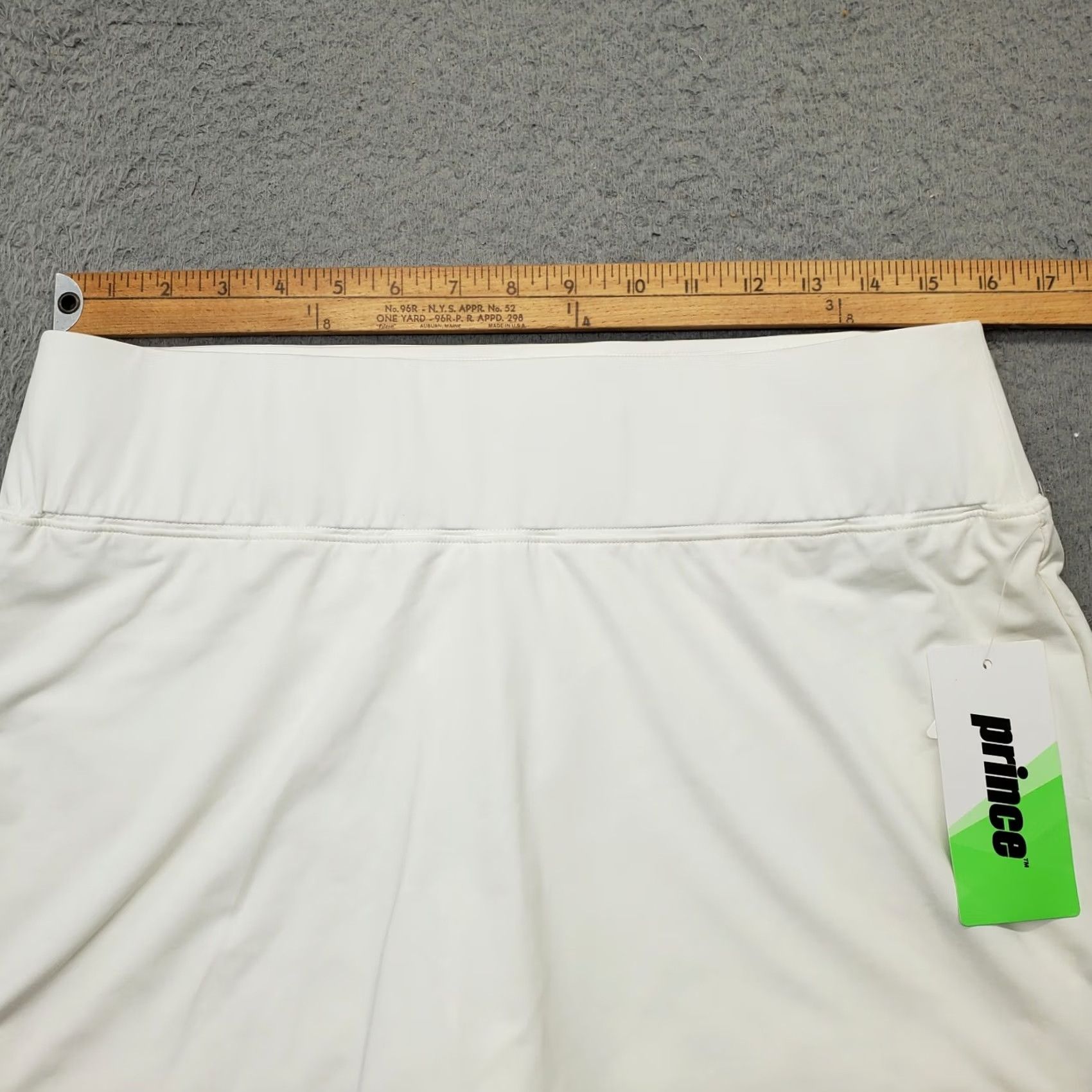 Prince Prince Tennis Performance Skort Women L White Athletic Elastic Waist Pull On Size ONE SIZE - 4 Thumbnail
