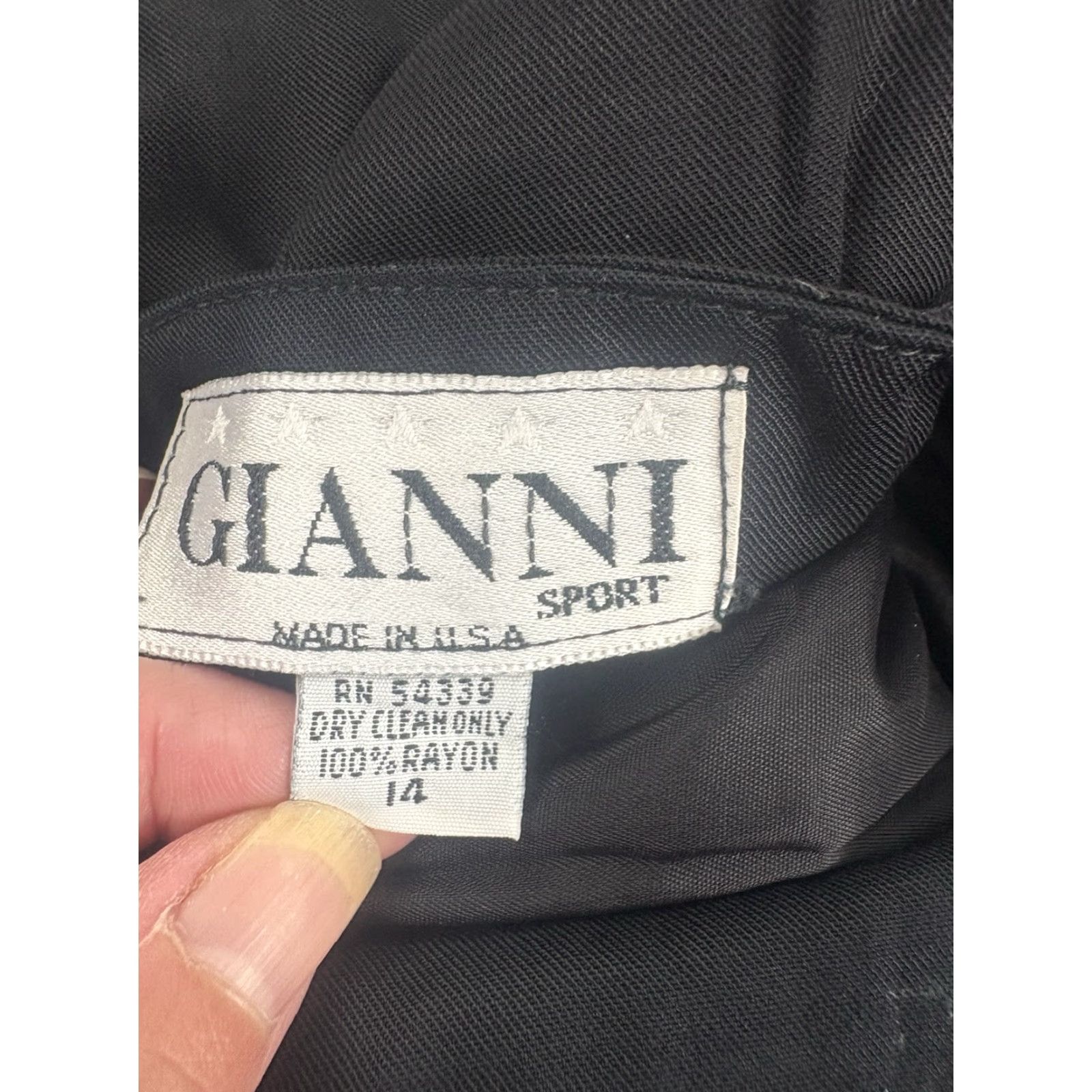Vintage VINTAGE Gianni Sport Black A-Line Maxi Skirt Womens Size 14 Casual 90s Fall Spring Summer US Size 36" / US 14 / IT 50 - 6 Thumbnail