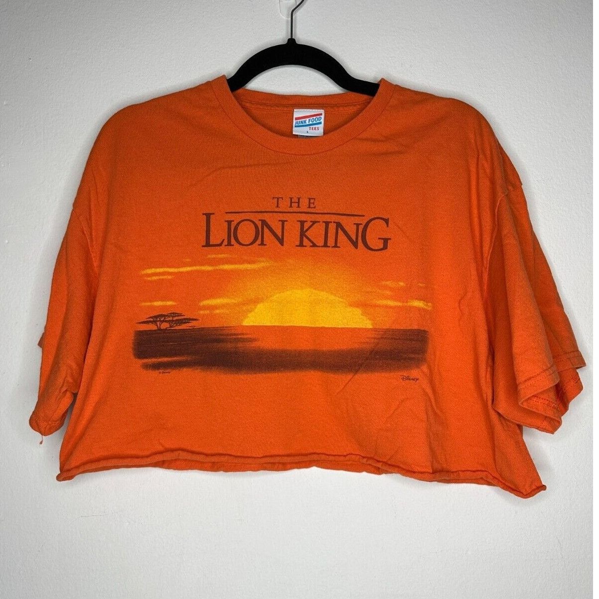 Other Junkfood Tees Orange Lion King Graphic Raw Hem Crop Tee Size US L / EU 52-54 / 3 - 2 Thumbnail