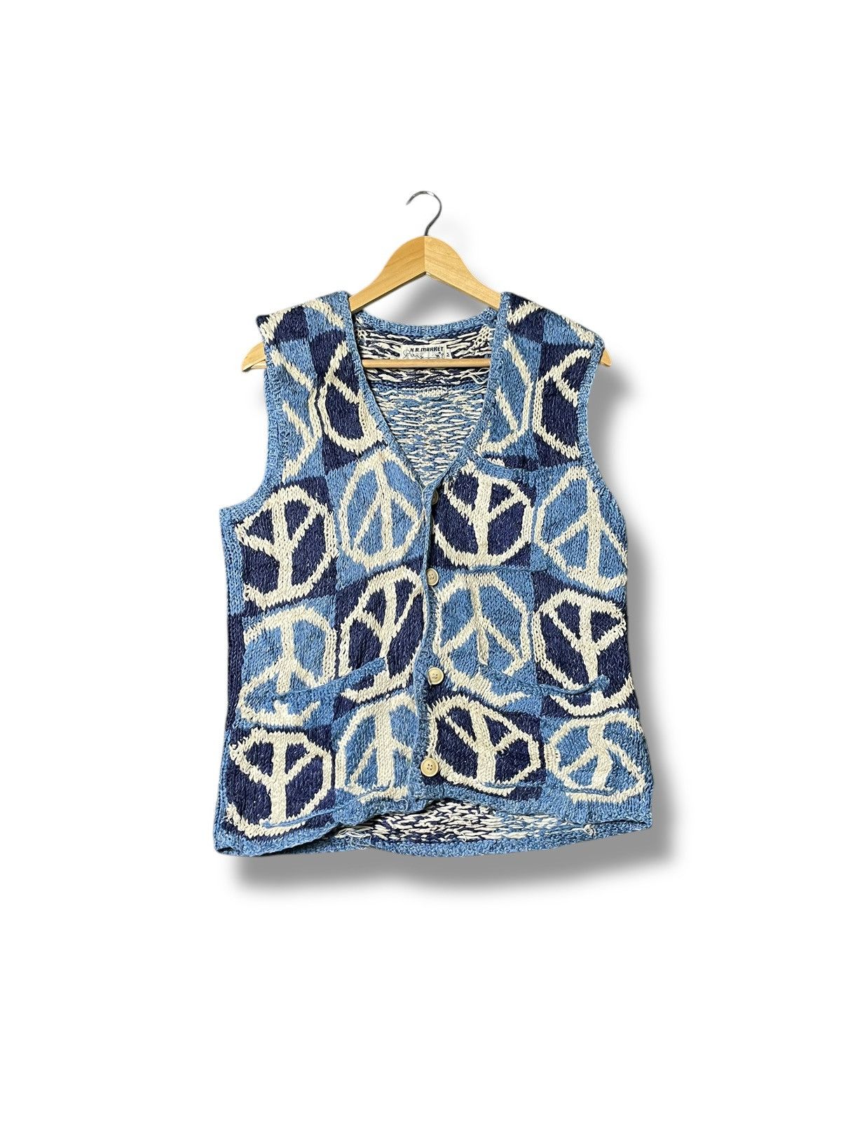 H.R Market Peace Patterned Knit Vest (43)