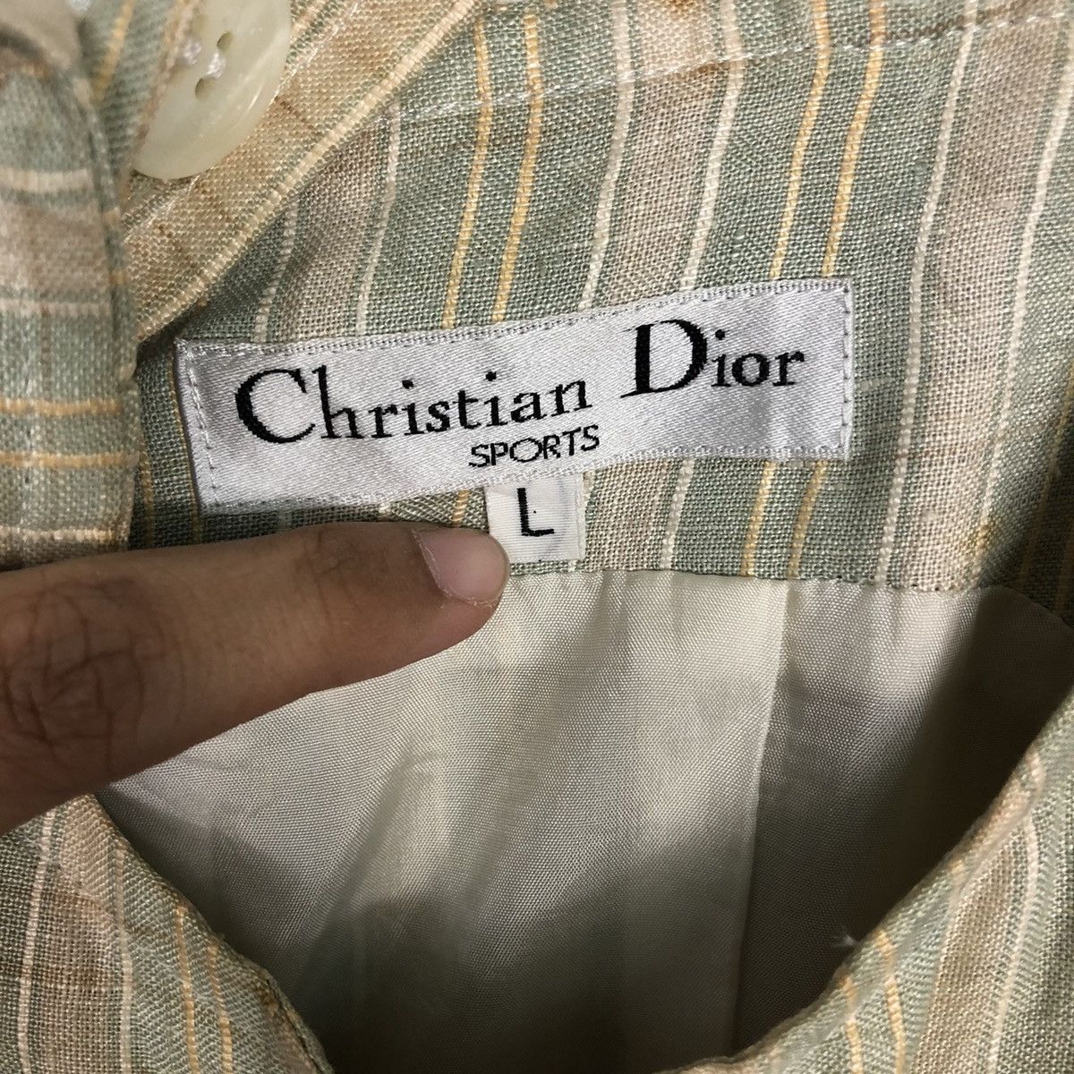 Christian Dior Monsieur 📌Christian Dior Sports Dress Striped Design Size L / US 10 / IT 46 - 17 Thumbnail