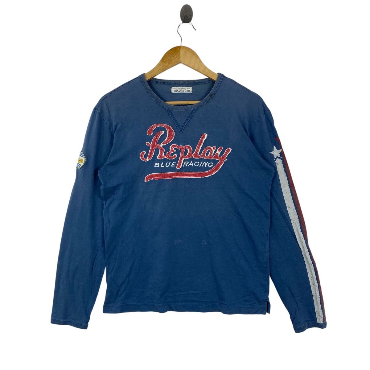 Replay Vtg Replay Blue Racing L/S Tee - 81 Hot Rod Club Size L Size US L / EU 52-54 / 3 - 1 Thumbnail
