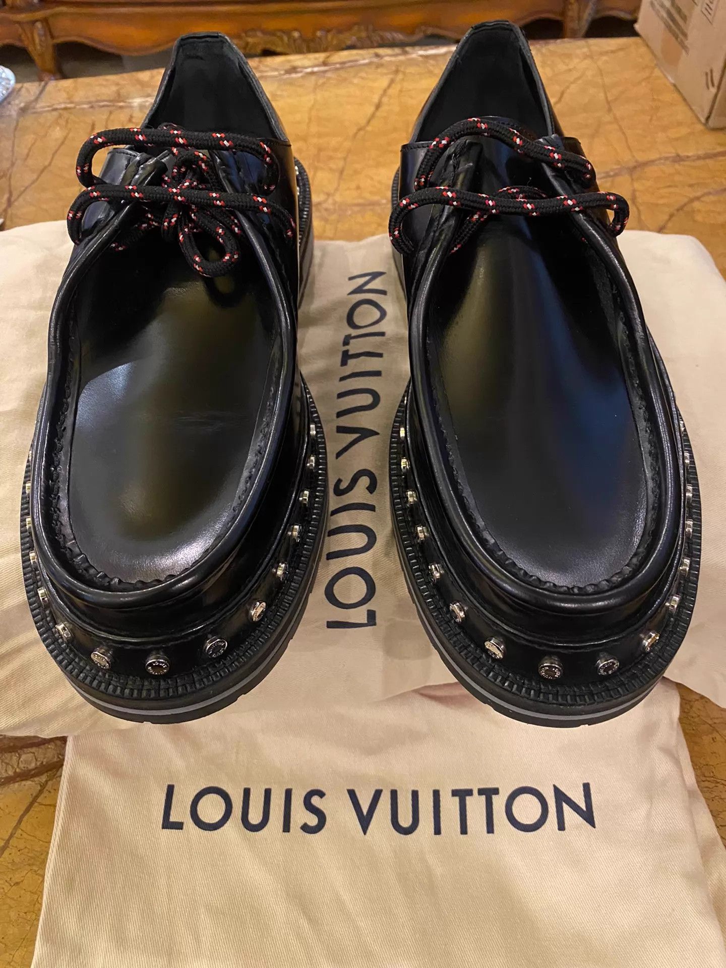 Louis Vuitton Louis Vuitton Platform Rivet Loafer Boat Shoe US8 Size US 8 / EU 41 - 1 Thumbnail