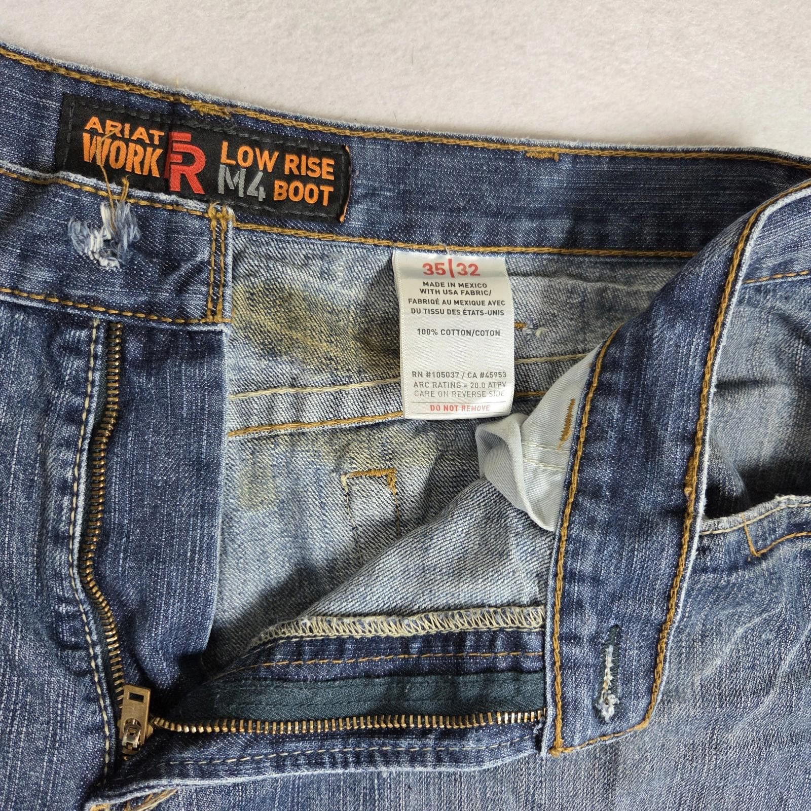 Ariat Ariat FR Low Rise M4 Boot Jeans Men’s 35x32 Pockets Flawed Size US 35 - 3 Thumbnail