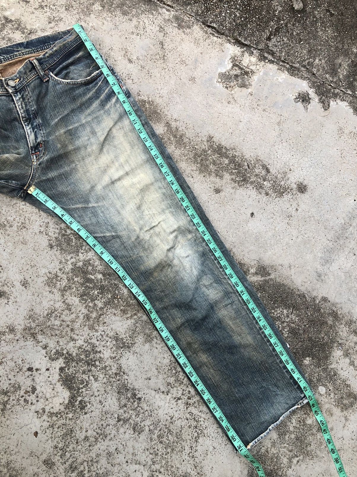 Japanese Brand RUSTY BLUE GL HEART DISTRESSED JEANS Size US 37 - 11 Thumbnail