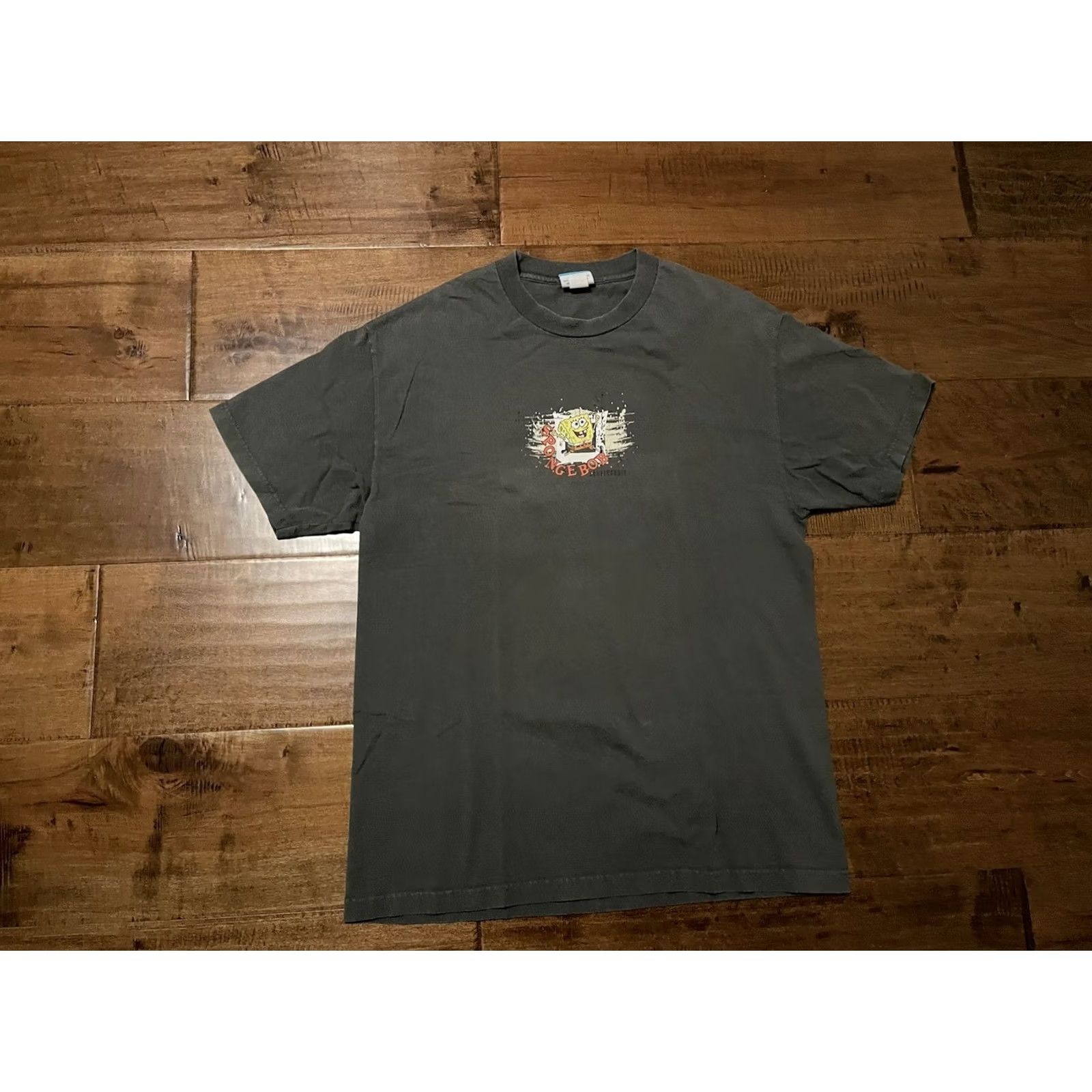 Logo 7 VINTAGE SpongeBob SquarePants Mr Krabs Smelly Box Logo T-Shirt Adult L Green Cotton Crew Neck Short Sleeve 2000s Shirt Mens Size US L / EU 52-54 / 3 - 3 Thumbnail