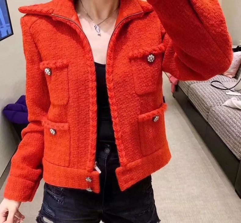 Chanel Chanel 19K snow series CHANEL orange tweed glazed buckle f Size XS / US 0-2 / IT 36-38 - 9 Thumbnail