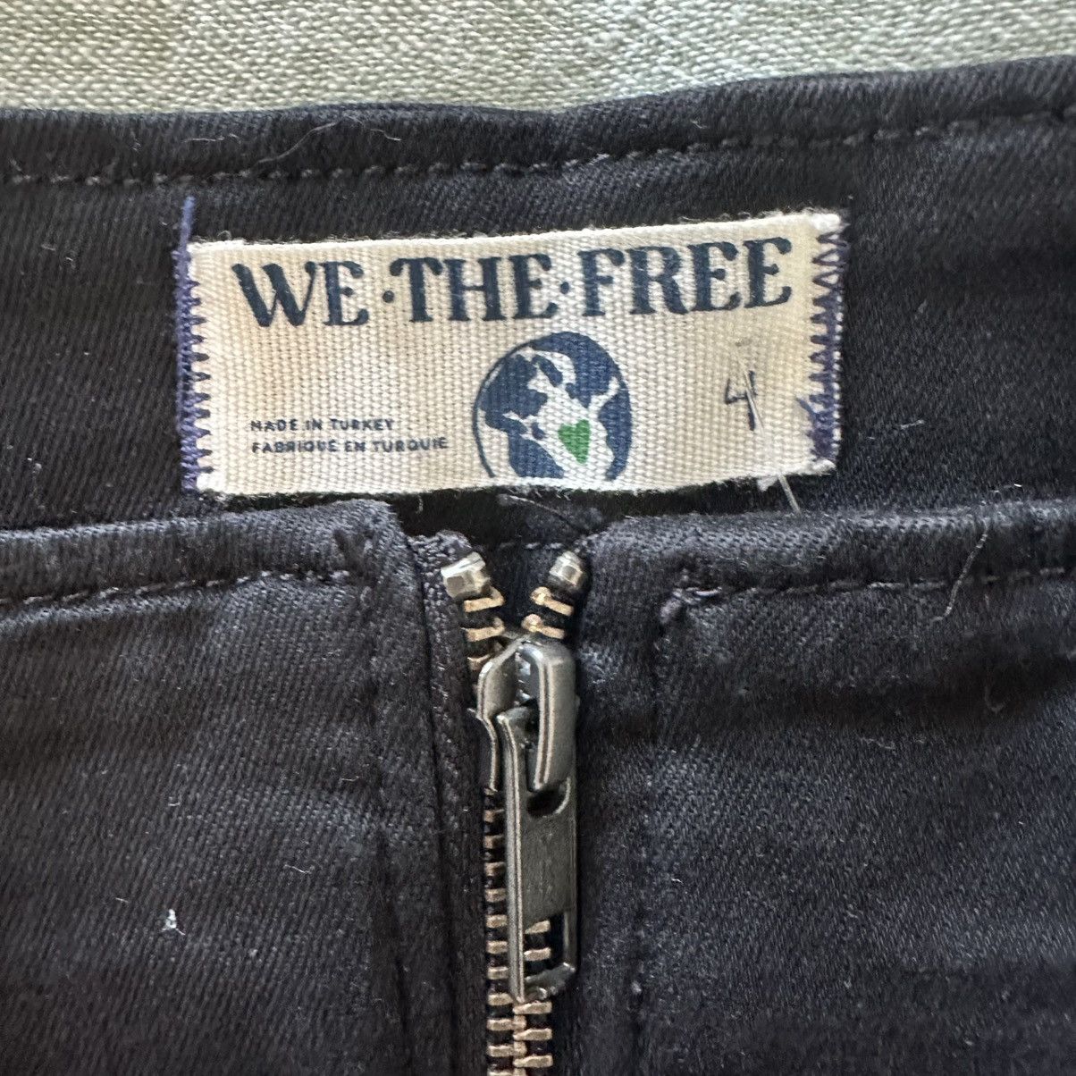 Free People Free People We The Free Layla Black Denim Mini Skirt Sz 4 Size 27" / US 4 / IT 40 - 3 Thumbnail