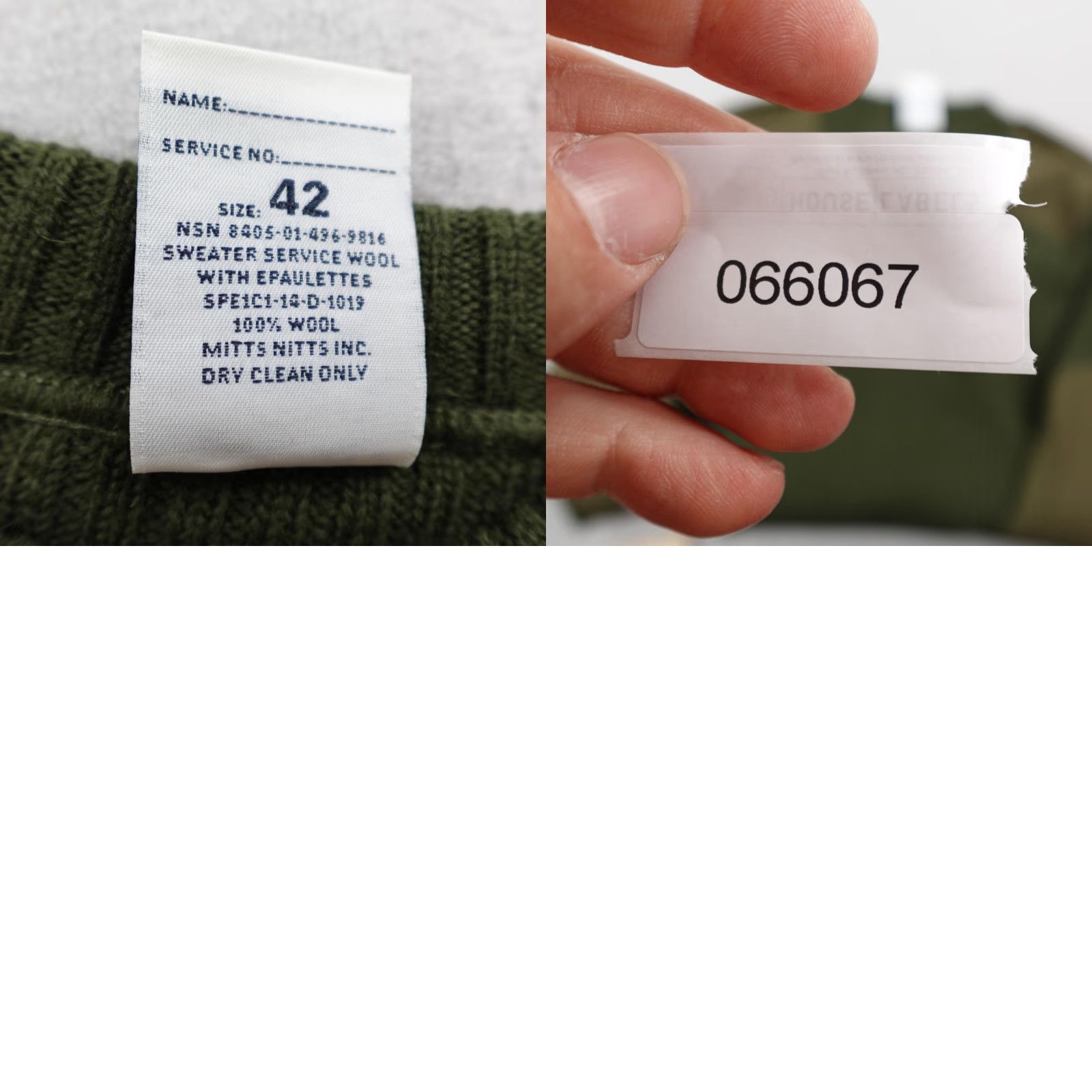 Commando VINTAGE Valor Collection DSCP Sweater Mens 42 Green Service Wool Commando Military Army Casual Workwear Slim Knit Crew Neck Long Sleeve Regular L Size Size US L / EU 52-54 / 3 - 8 Thumbnail