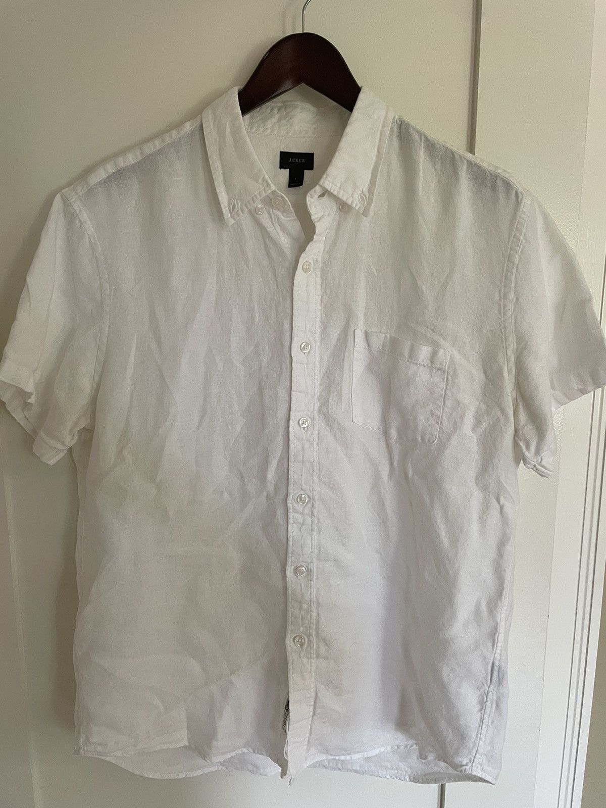 J.Crew J.Crew Linen Button Down Short Sleeve Shirt Size US L / EU 52-54 / 3 - 1 Thumbnail