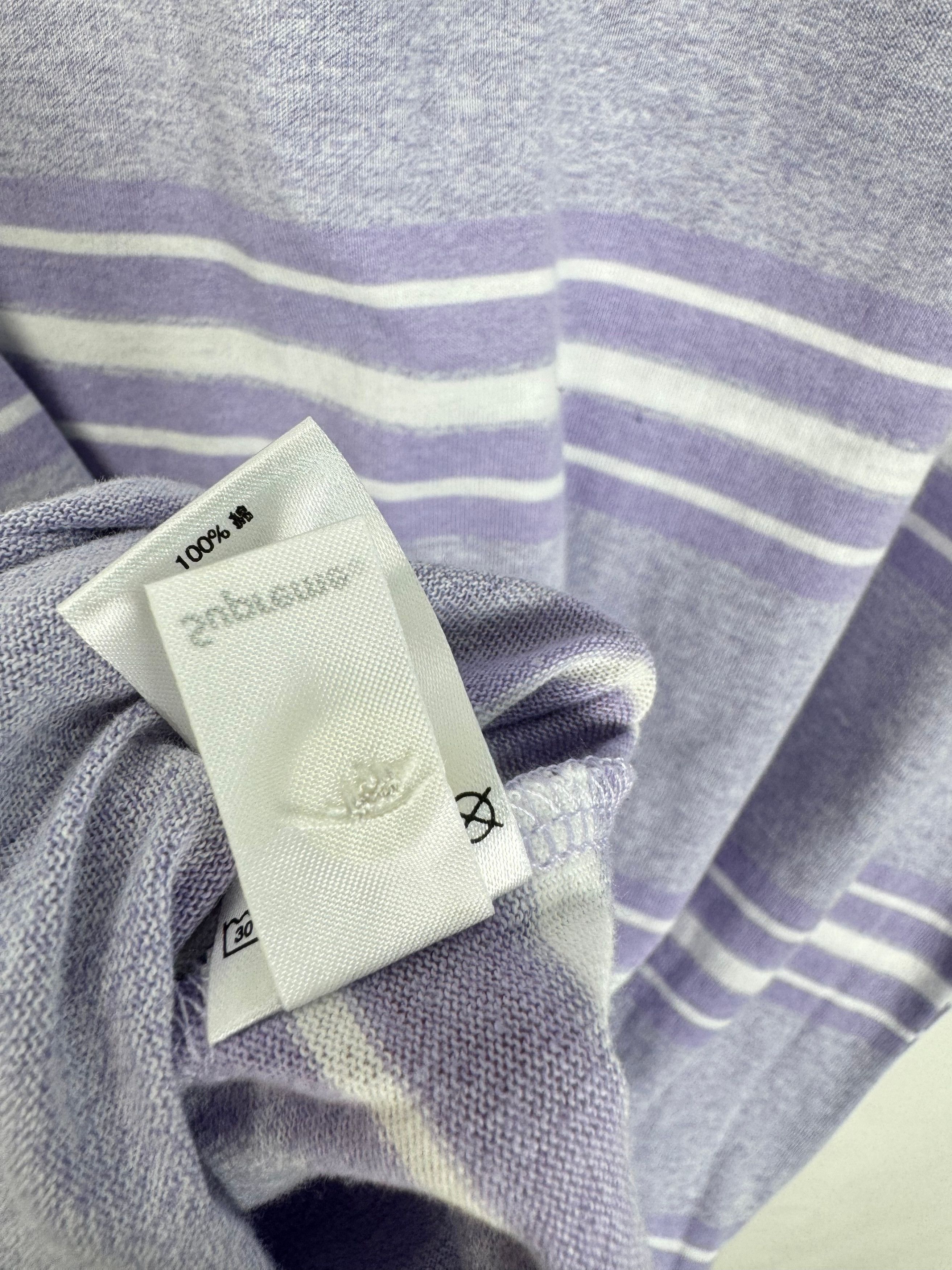 Supreme UNWORN* Supreme Heather Stripe Polo Light Purple Size US M / EU 48-50 / 2 - 8 Thumbnail