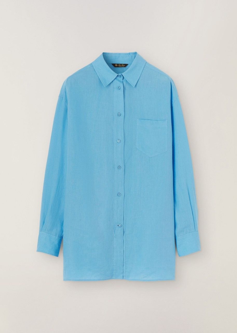 Loro Piana o1srvl11e0524 Shirt in Blue Size XL / US 12-14 / IT 48-50 - 1 Thumbnail