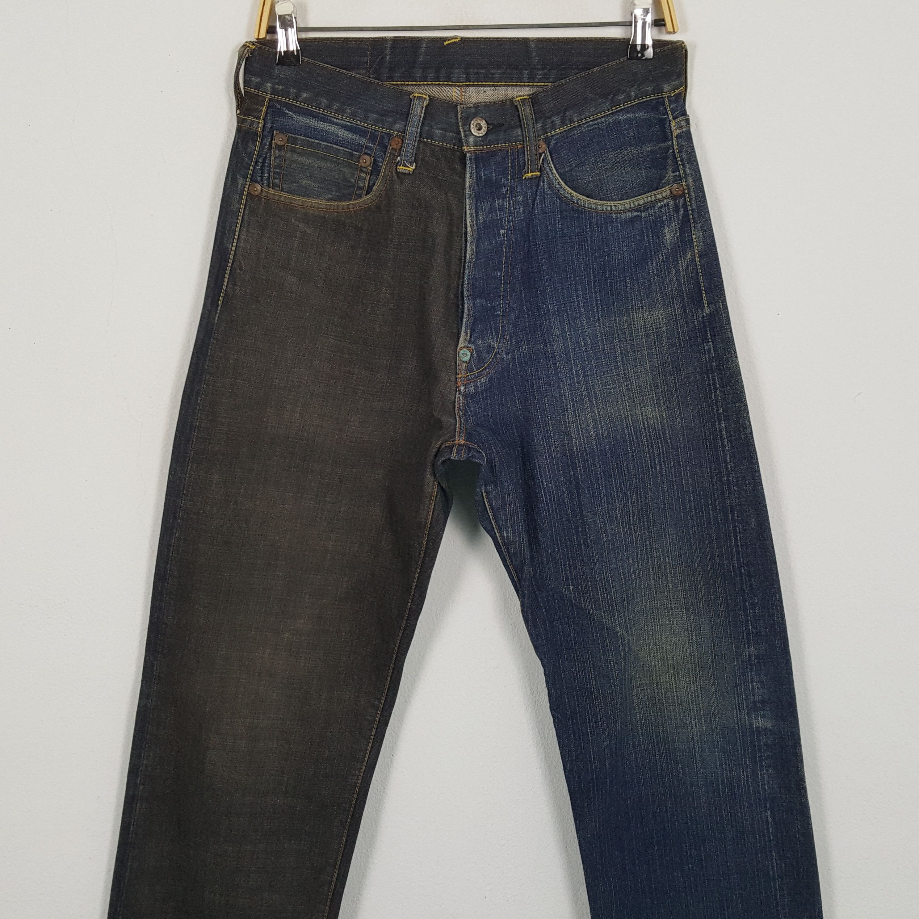 Evisu × Japanese Brand × Vintage Vintage EVISU Japanese Brand Daicock Custom Distressed Jeans Size US 29 - 5 Thumbnail