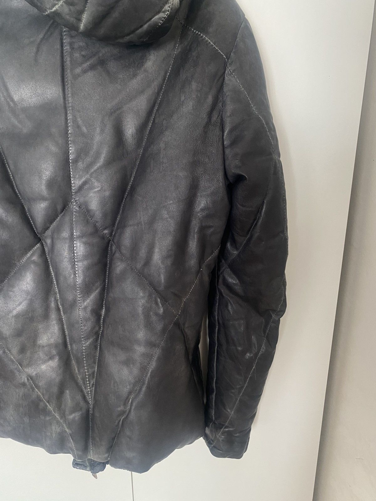 10sei0otto 10Sei0Otto Leather Down Jacket Rick Owens style, BBS Size US M / EU 48-50 / 2 - 8 Thumbnail