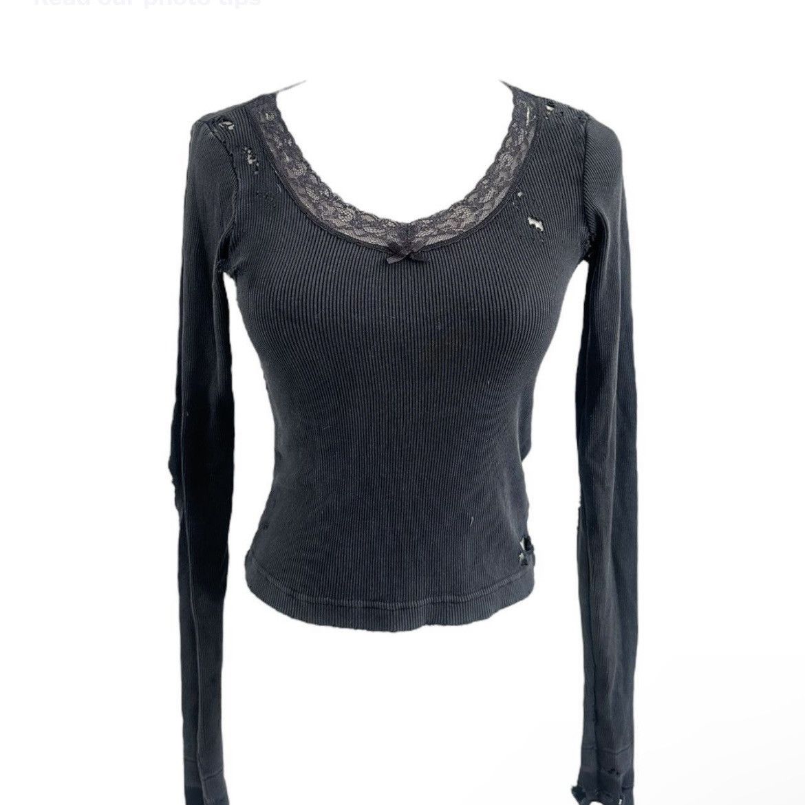 Balenciaga Balenciaga Lace Trim Long Sleeve Size S / US 4 / IT 40 - 3 Thumbnail