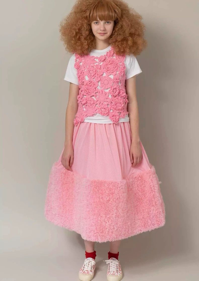Comme des Garcons Comme Des Garcons Floral embroidered knit cut-out top Size S / US 4 / IT 40 - 2 Thumbnail