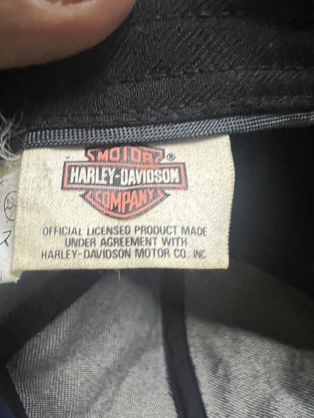 Harley Davidson × Vintage Harley Davidson. - CRAZY vintage Y2K denim Rebel cap/hat Size ONE SIZE - 9 Thumbnail