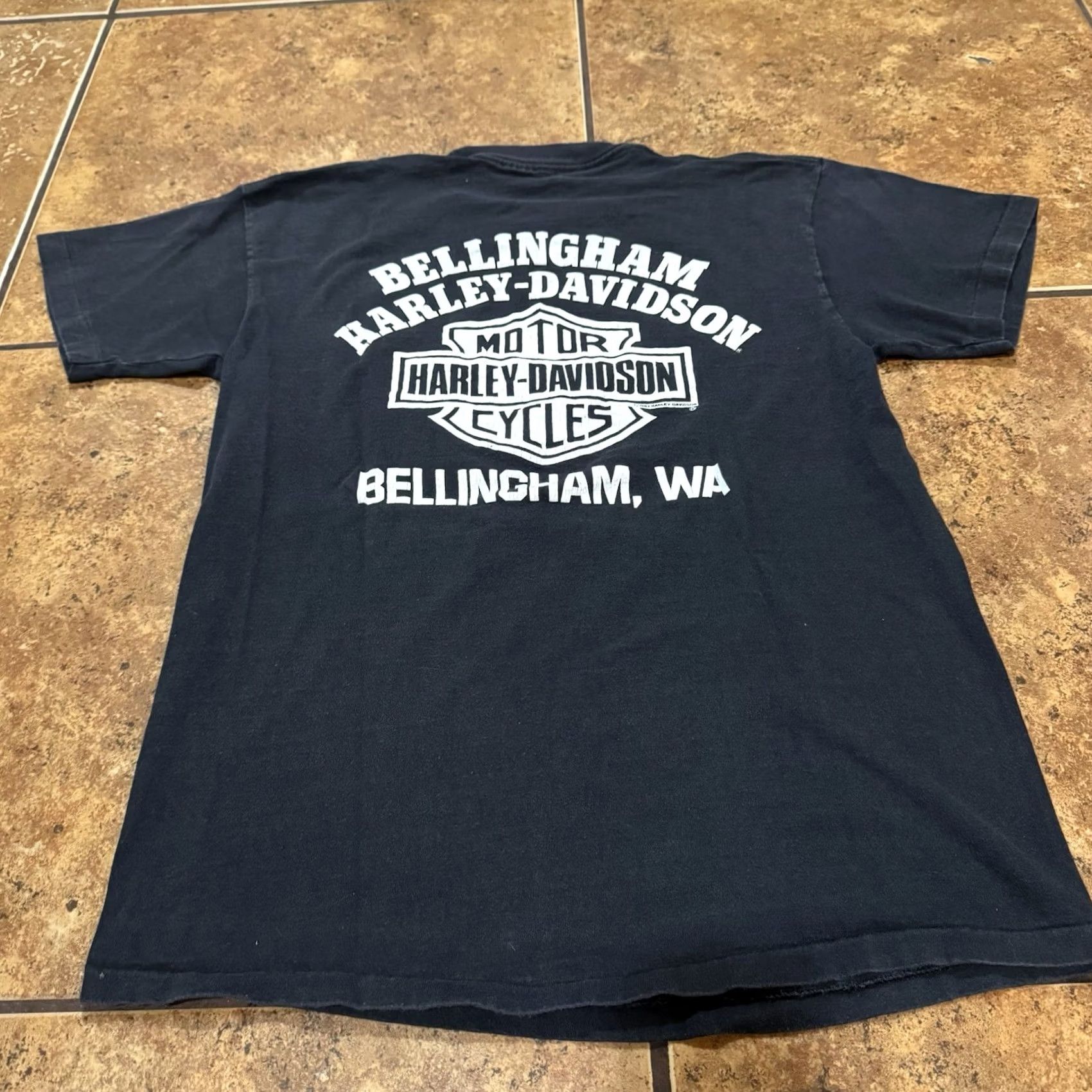 Harley Davidson Harley-Davidson T-Shirt Vintage Eagle Born In The USA 1986 Small Black Crew Neck Short Sleeve Mens Size US S / EU 44-46 / 1 - 2 Thumbnail
