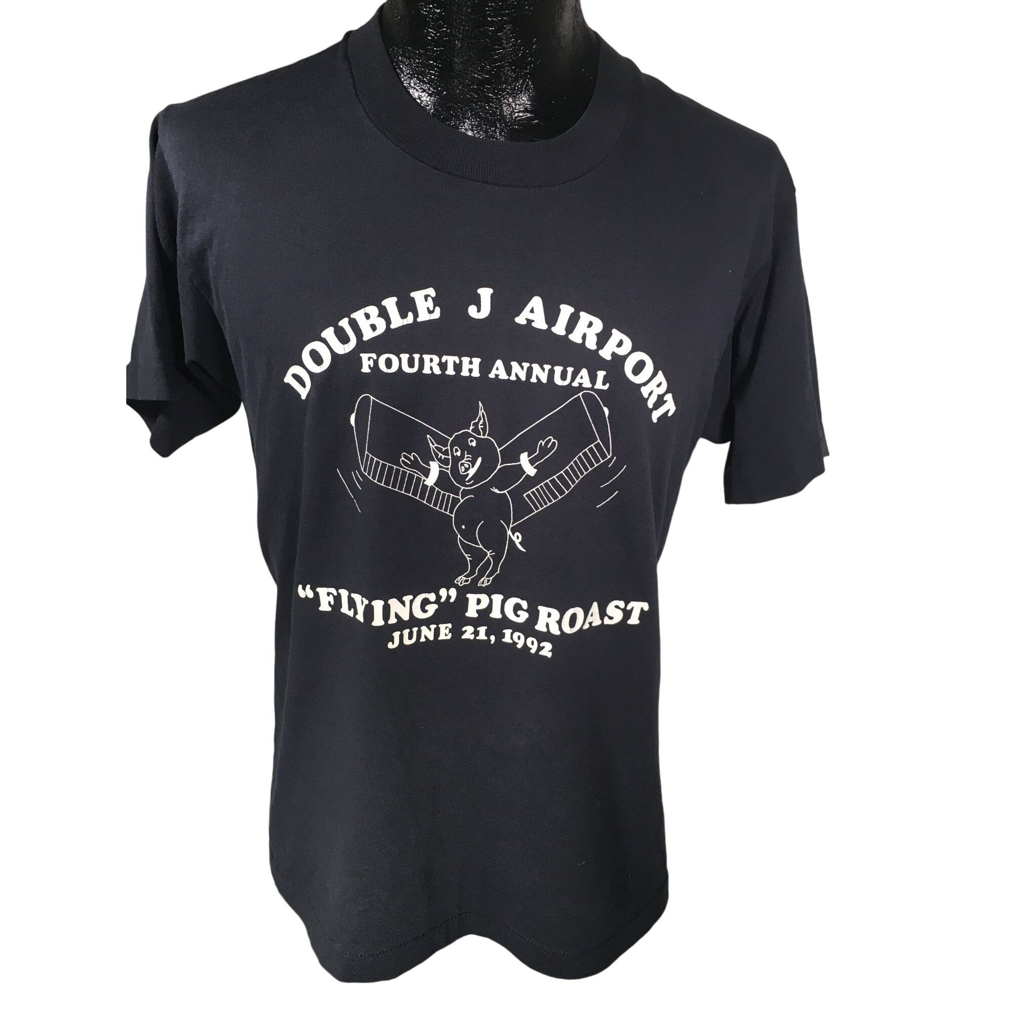 Other Vtg Screen Stars 1992 FLYING PIG ROAST Streetwear Shirt Size US L / EU 52-54 / 3 - 3 Thumbnail